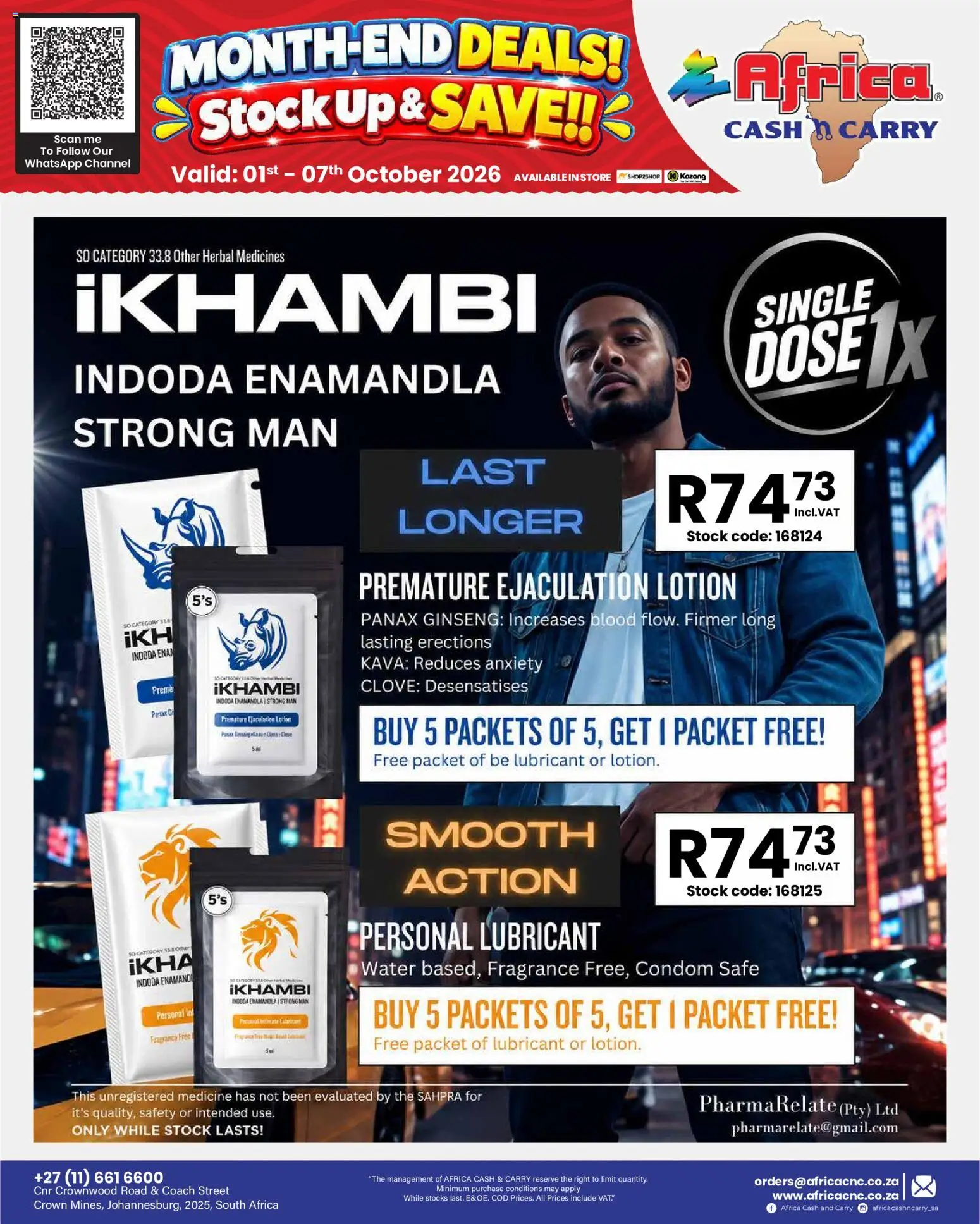 New Africa Cash & Carry catalogue – valid from 01/10/2026 | Page: 18 | Products: Fragrance, Stock, Water, Lotion