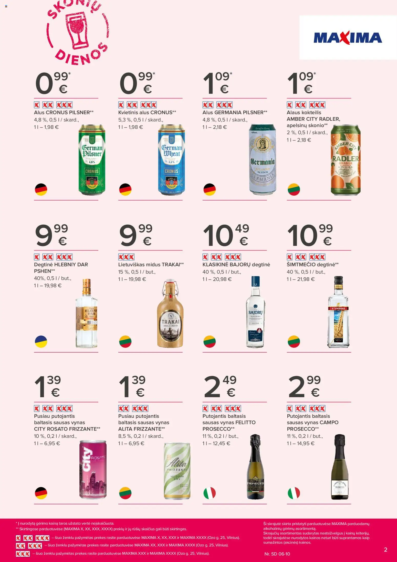MAXIMA akcijos nuo 28.05.2026 | Puslapis: 2 | Prekių: Degtinė, Vynas, Alus