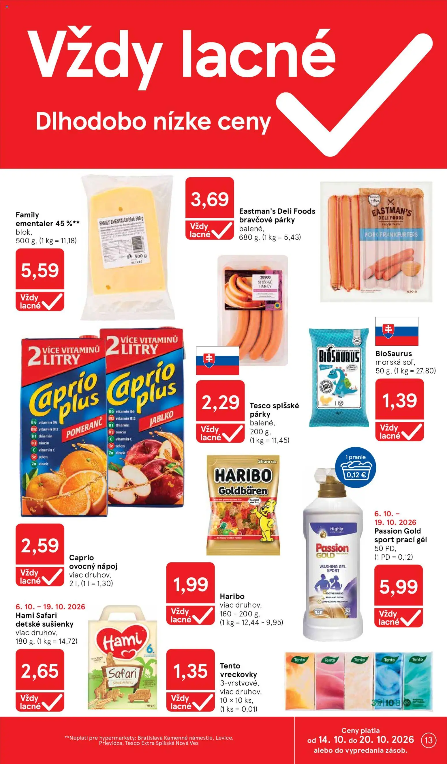 Nové Tesco akcie – leták je platný od 14.10.2026 | Strana: 13