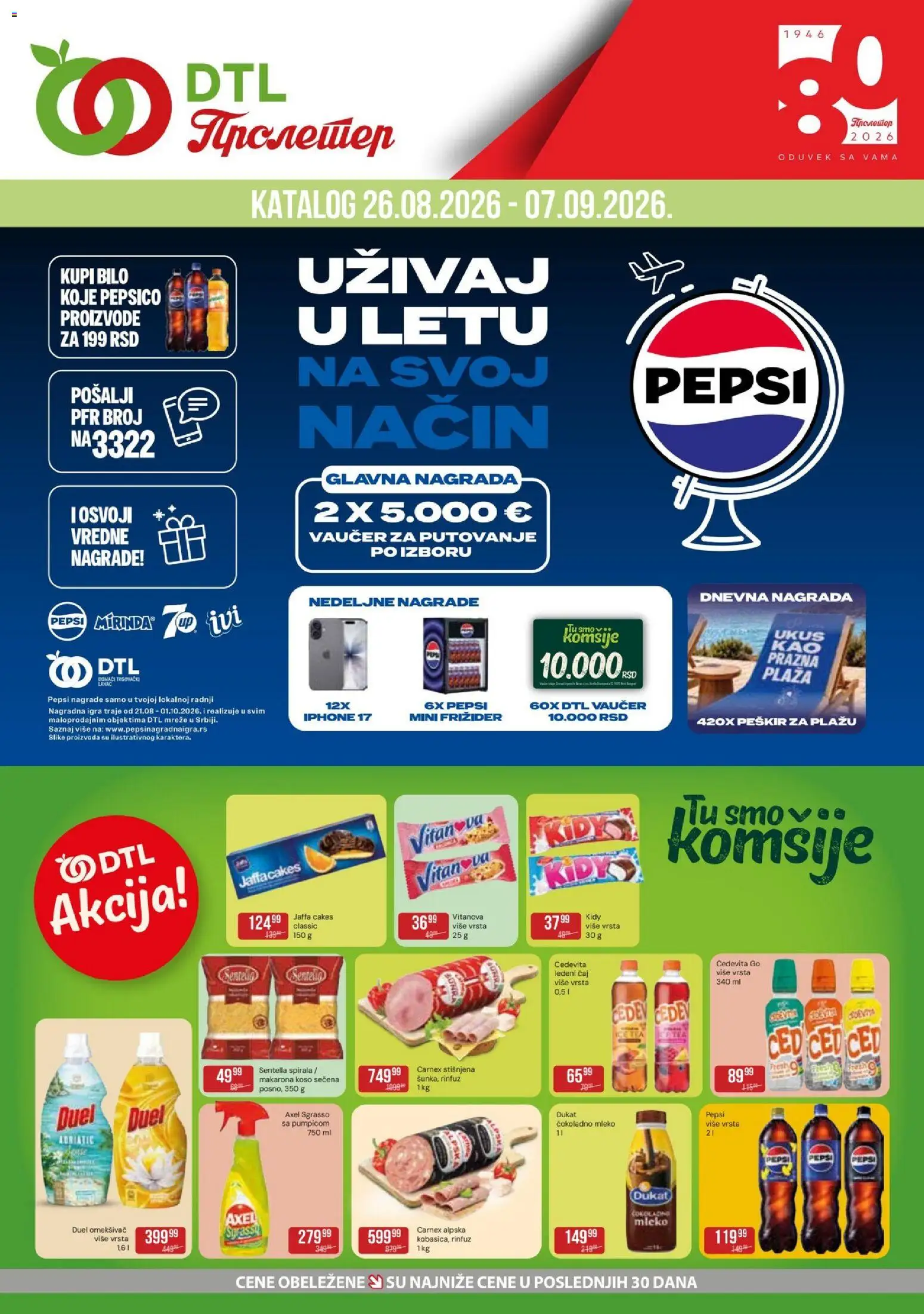 Metalac Proleter katalog - važi od 26.08.2026 | Strana: 1 | Proizvode: Ledeni čaj, Omekšivač, Cedevita, Čaj