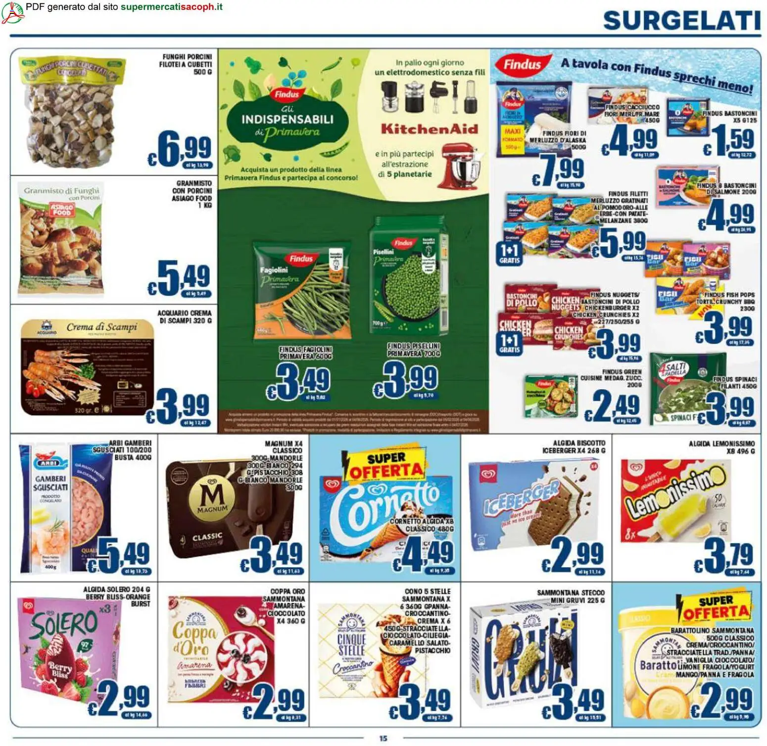 Volantino Sacoph del 29.04.2026 | Pagina: 15 | Prodotti: Pollo, Cornetto, Gamberi, Melanzane