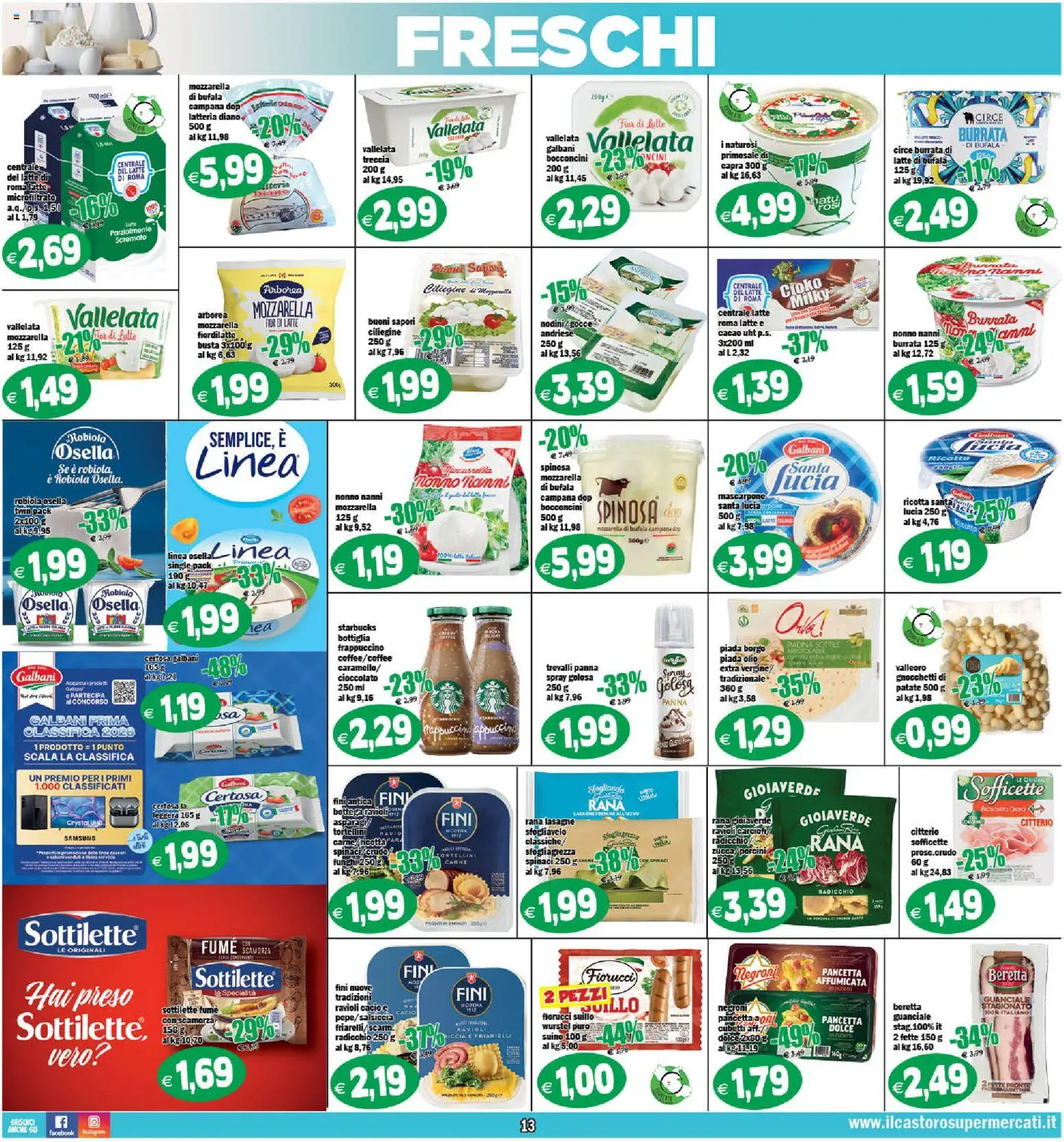 Volantino Il Castoro del 20.05.2026 | Pagina: 13 | Prodotti: Panna, Patate, Spinaci, Bottiglia