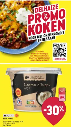 Zure room, Zure room van Isigny BOB 200 ml - 9,42/L - Voorbeeld van een folder van Delhaize, geldig van 11.06.2026 | Pagina: 9