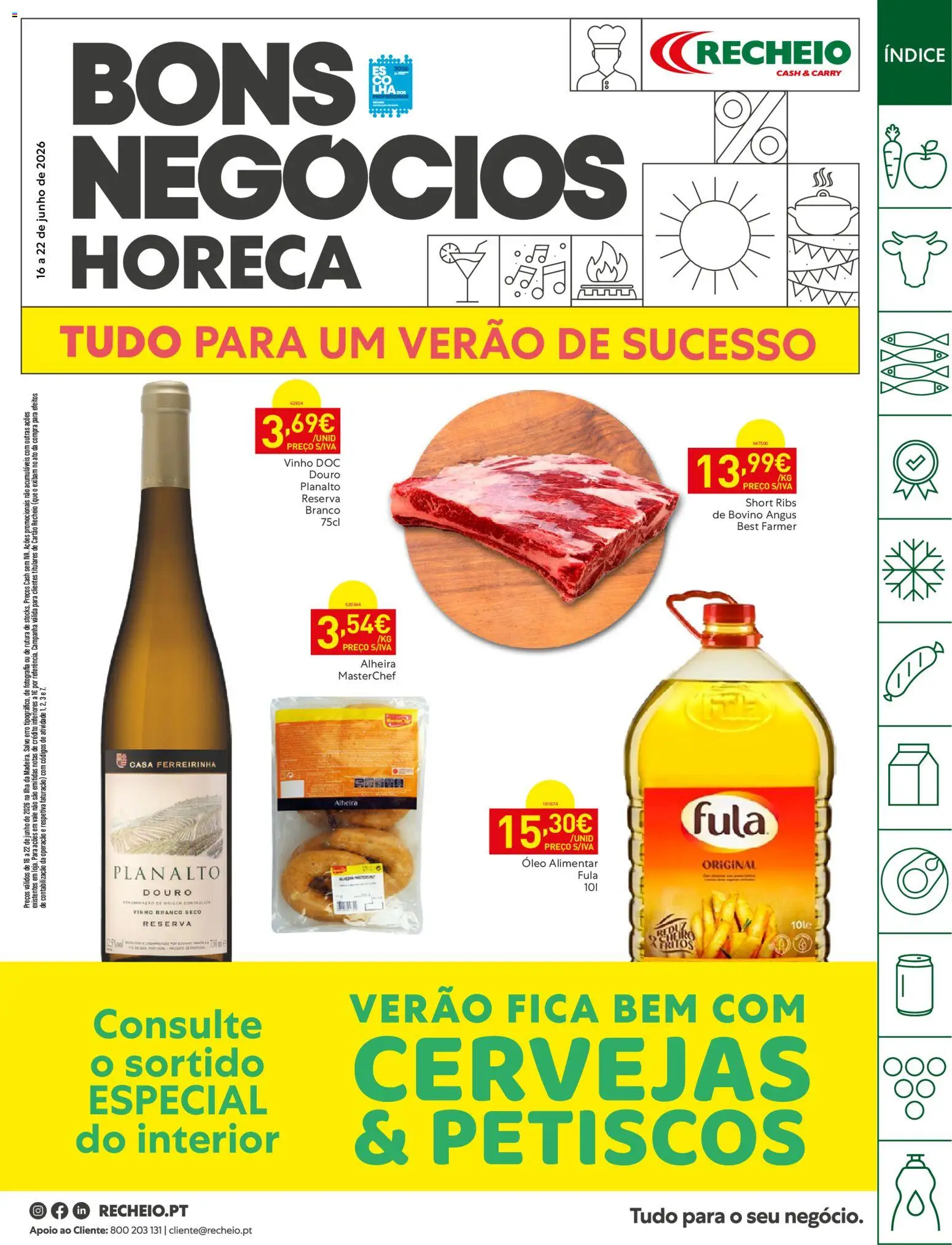 Recheio Horeca Madeira │ válido de 16.06.2026 | Página: 1 | Produtos: Óleo, Vinho, Alheira