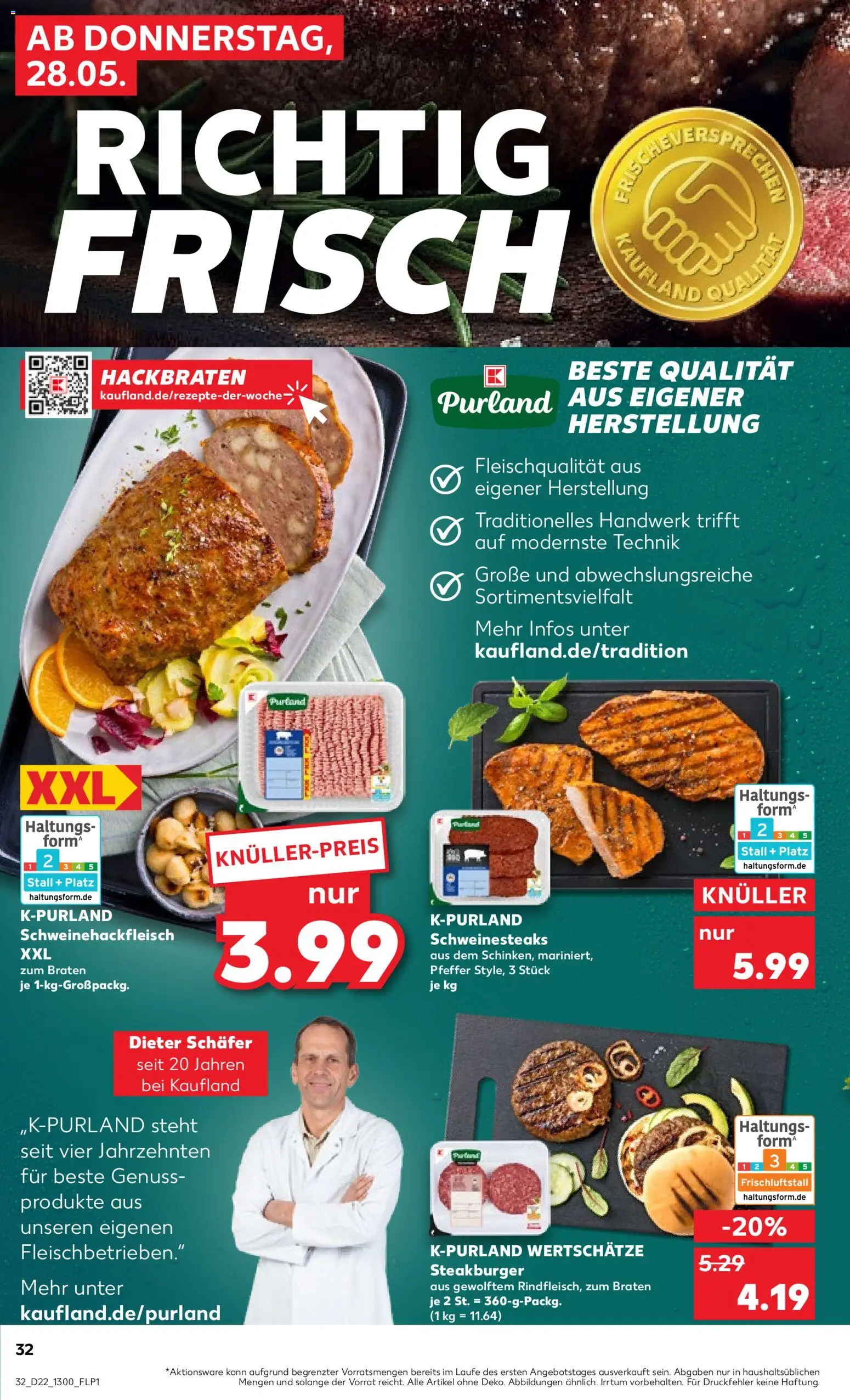 Kaufland Prospekt Köln – gültig ab 28.05.2026 | Seite: 32 | Produkte: Burger, Pfeffer, Steak