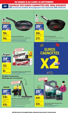 Carrefour - Prévisualisation de Carrefour catalogue valide à partir de 08/09/2026 | Page: 15 | Produits: Aspirateur eau et poussière, Chariot, Tefal, Piles