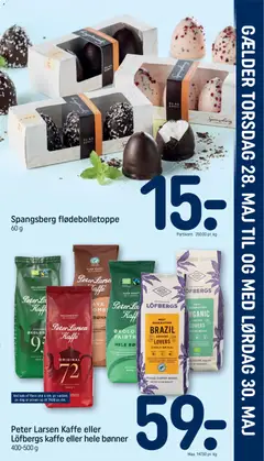 Peter Larsen Kaffe eller Löfbergs kaffe eller hele bønner, 400-500 g gyldig fra 26.05.2026 | Side: 27 | Produkter: Kaffe, Bønner