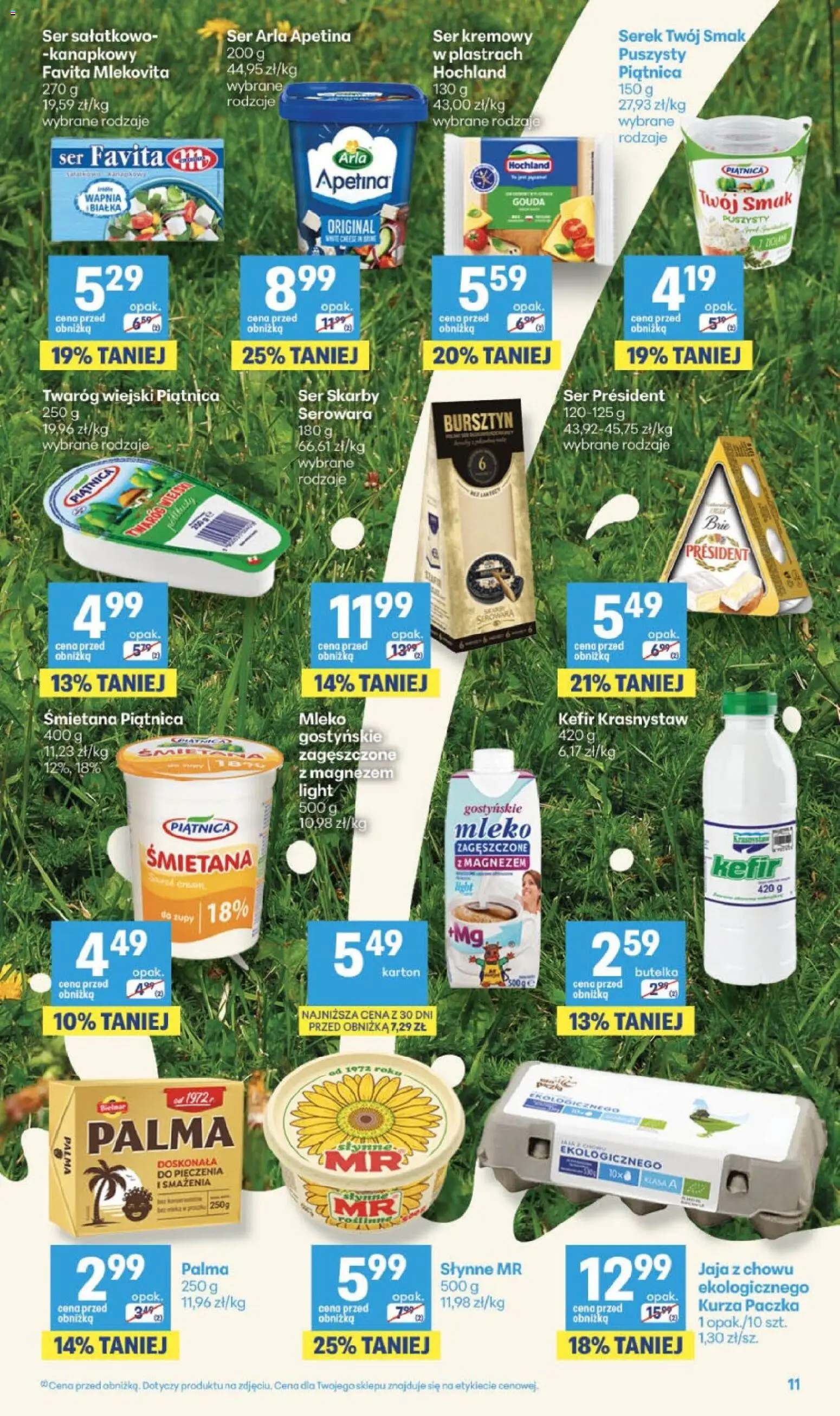 Delikatesy Centrum gazetka - Sklepy Własne od 03.09.2026 | Strona: 11 | Produkty: Serek Twój Smak, Kefir, Ser favita, Mleko