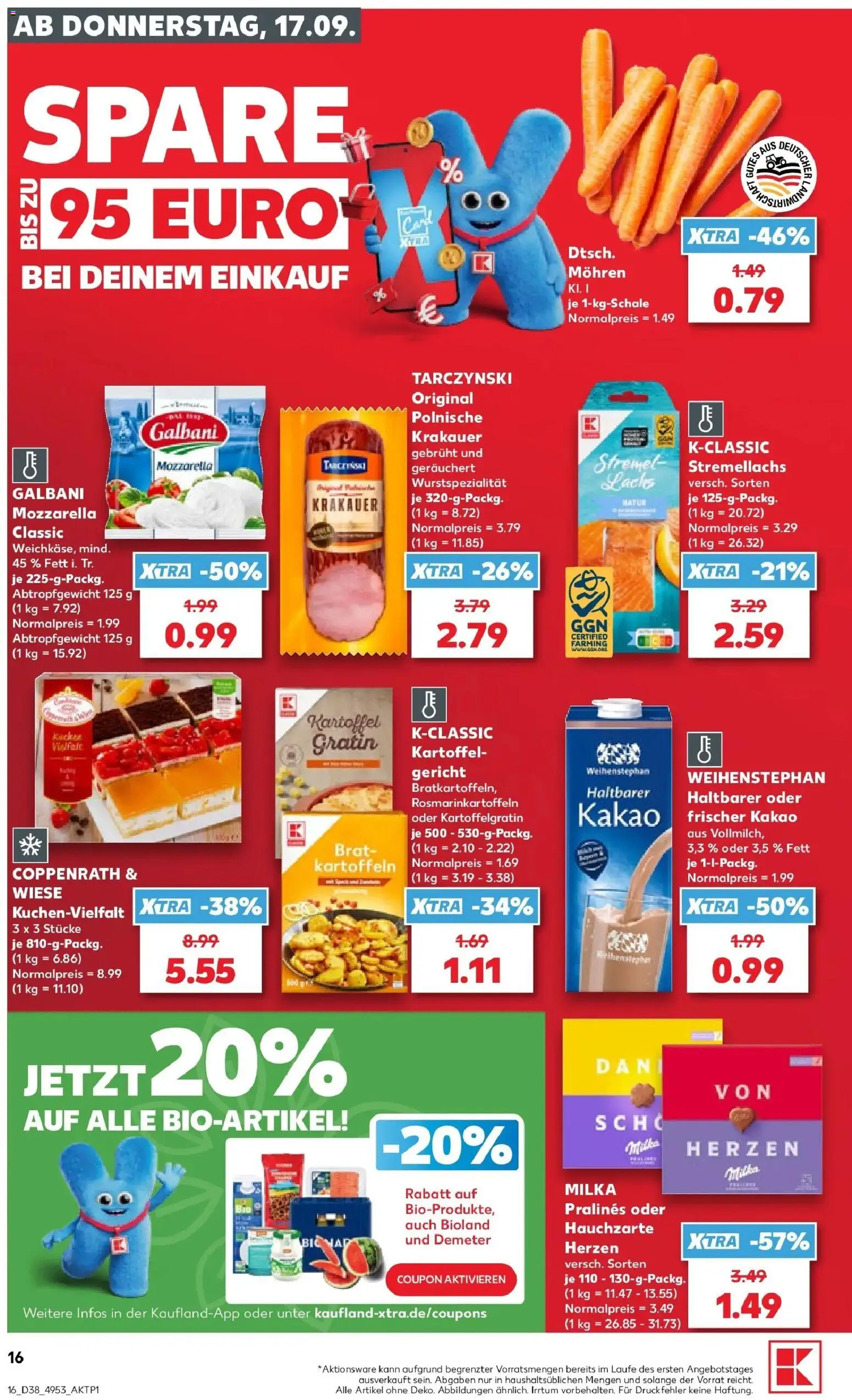Prospekt Kaufland ab 14.09.2026 » Angebote Online zum Blättern | Seite: 28 | Produkte: Mozzarella, Milka, Mohren, Kartoffeln