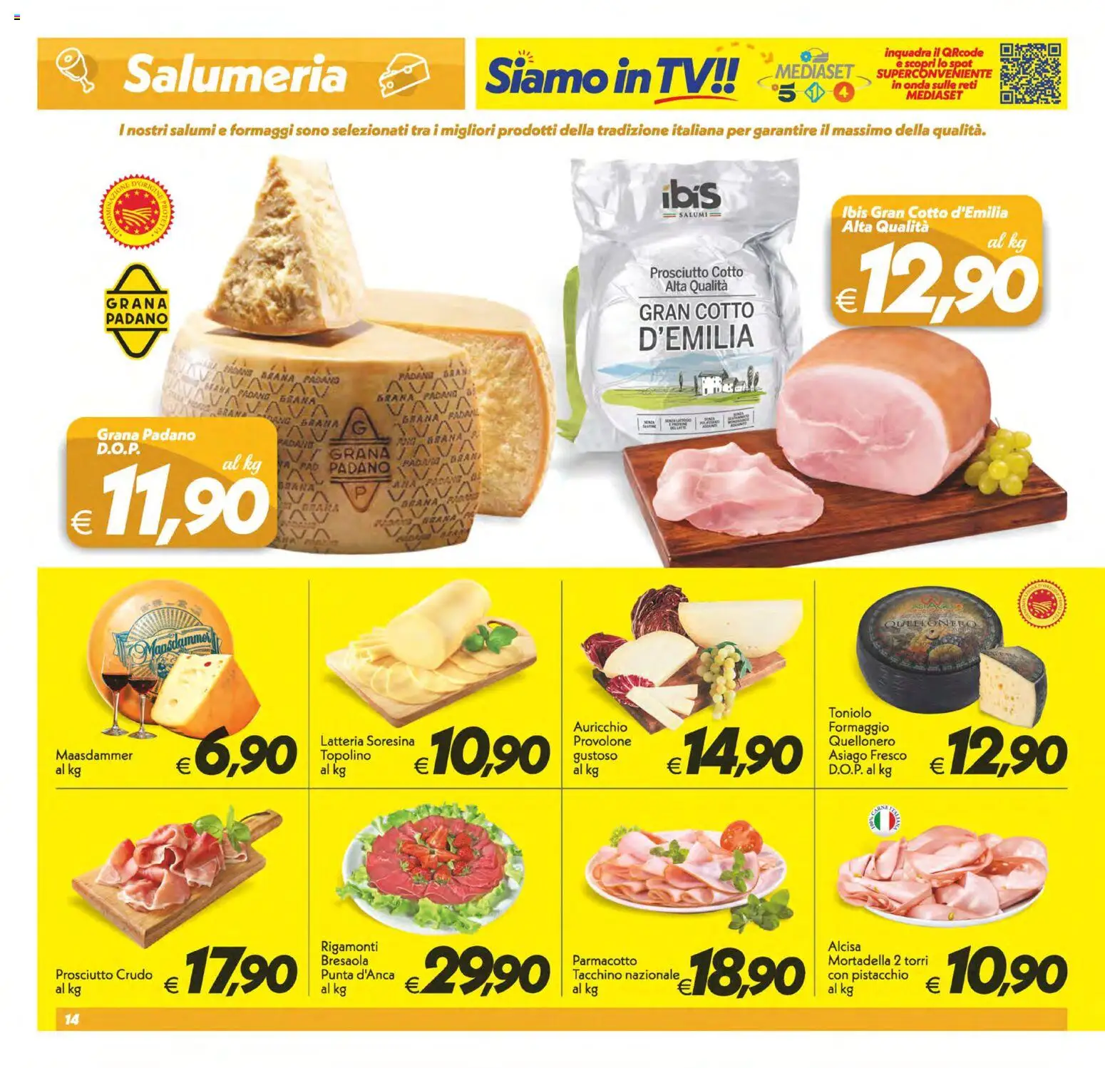 Volantino SuperConveniente del 29.05.2026 | Pagina: 14 | Prodotti: Prosciutto Cotto, Bresaola, Formaggio, TV