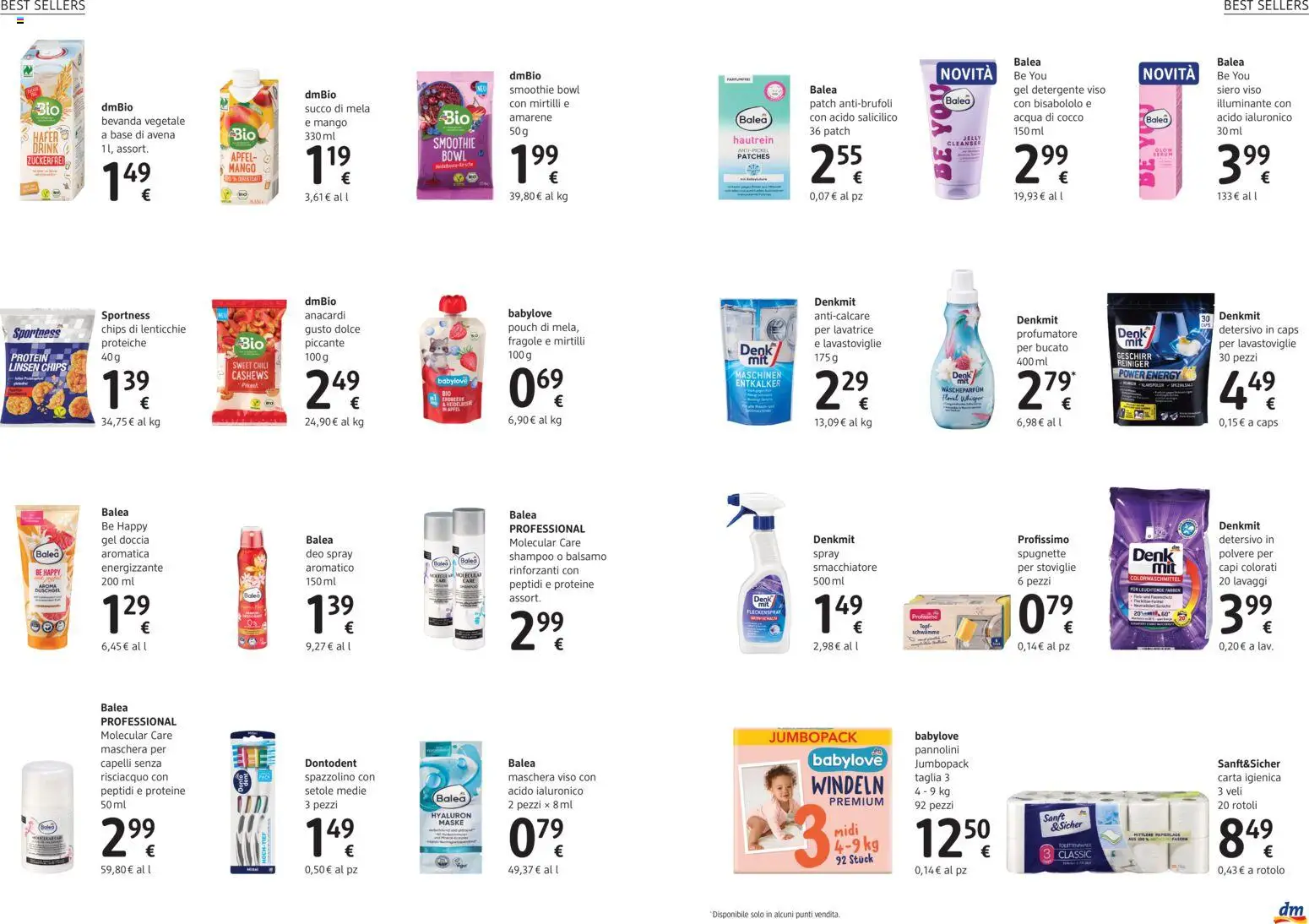 Volantino dm drogerie markt del 21.05.2026 | Pagina: 4 | Prodotti: Carta igienica, Succo, Acqua, Lavastoviglie