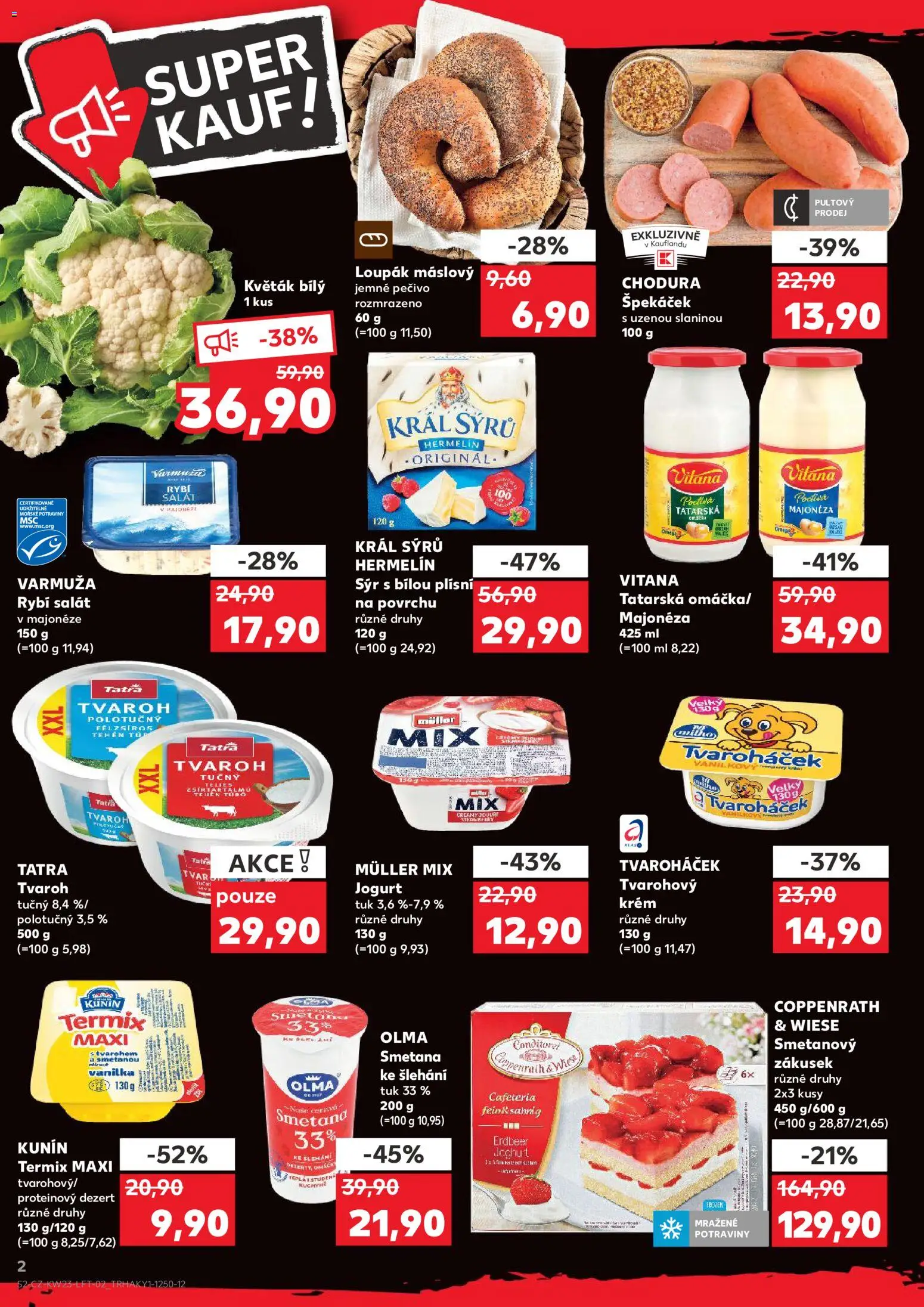 Kaufland leták - Ostrava od 03.06.2026 | Strana: 2 | Produkty: Hermelín, Cream cheese, Tvaroháček, Kuchyně