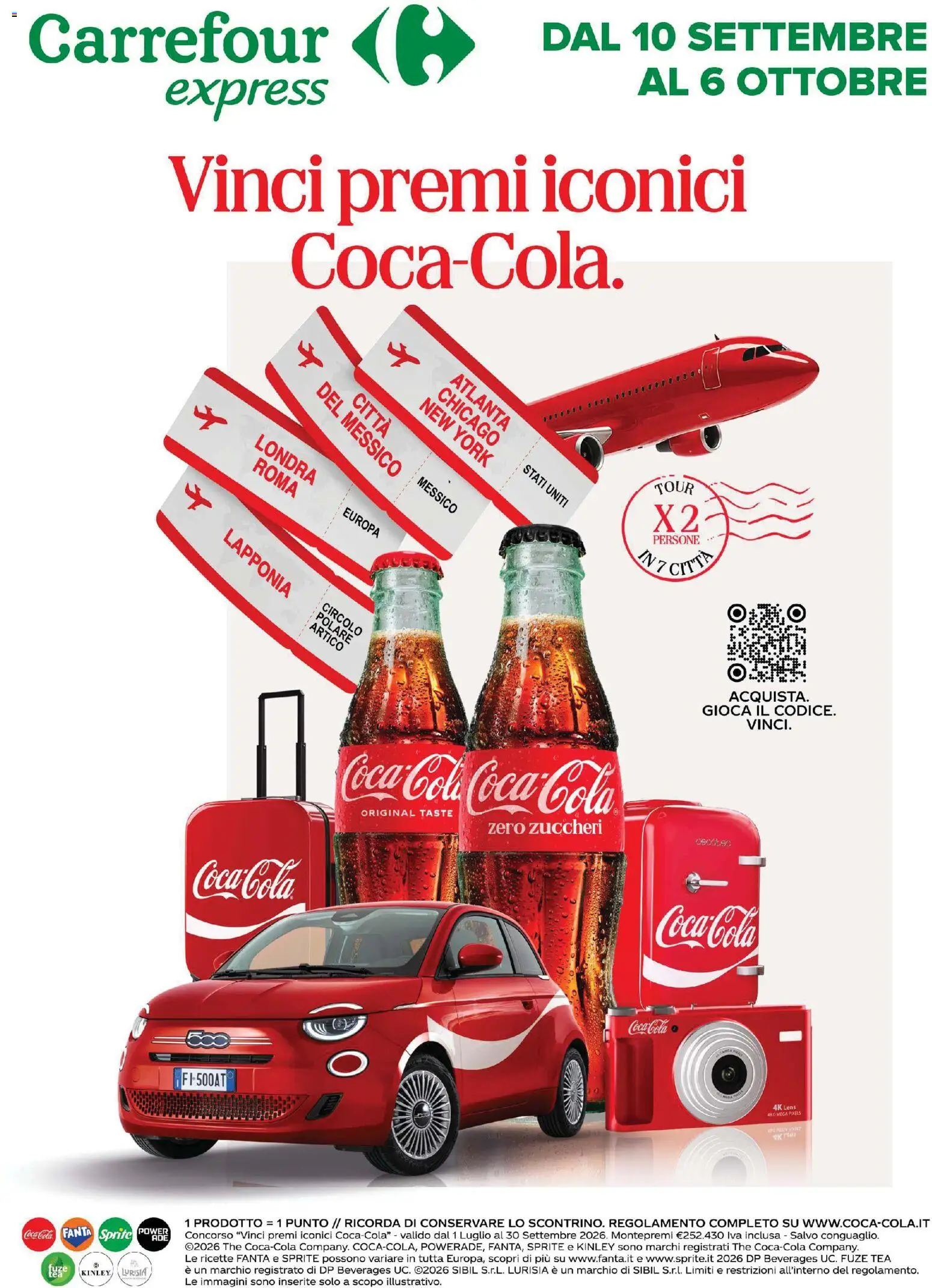 Volantino Carrefour del 10/09/2026 | Pagina: 1 | Prodotti: The, Fanta, Sprite