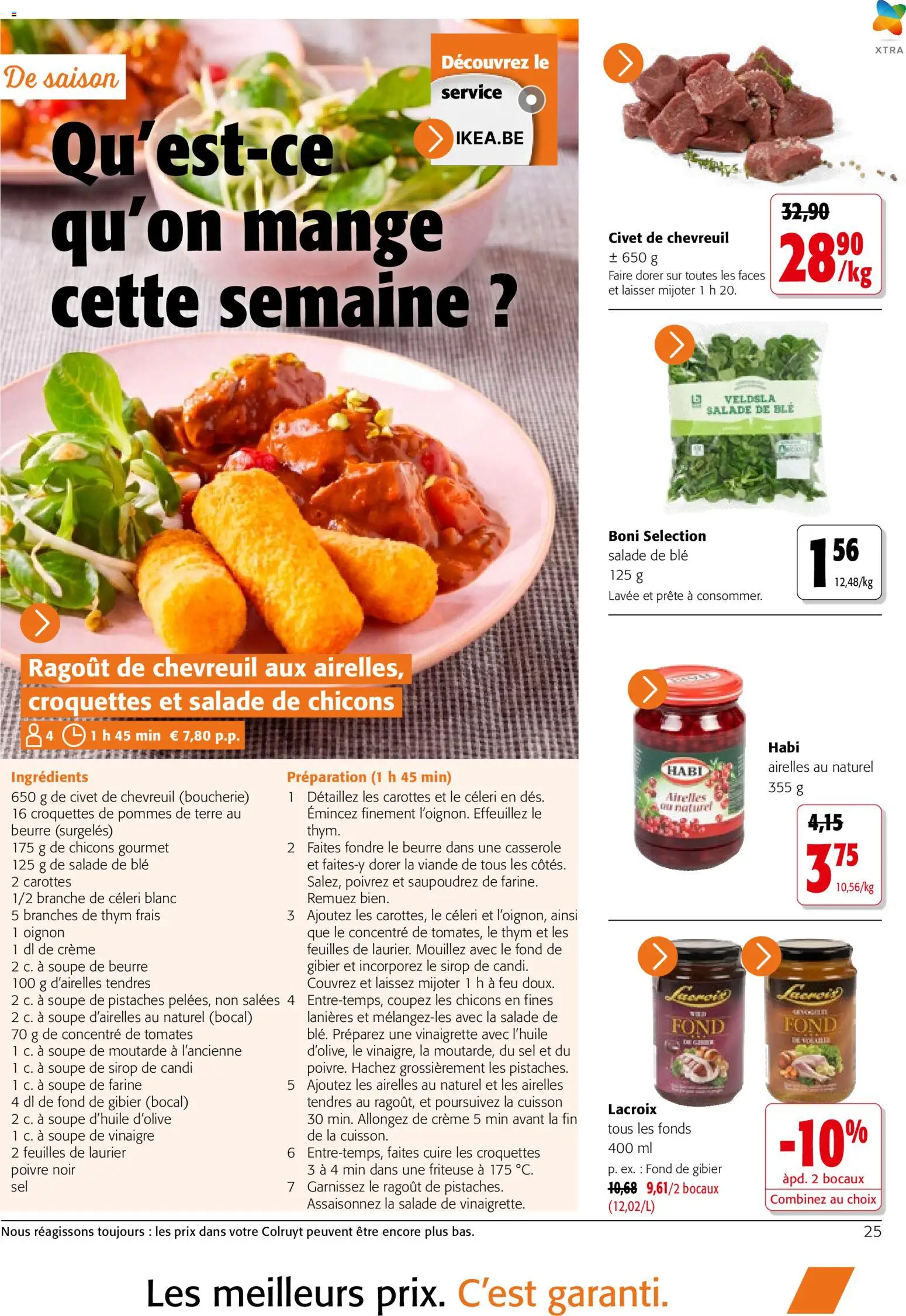 {H1} | Pagina: 25 | Producten: Salade, La, Friteuse, Crème