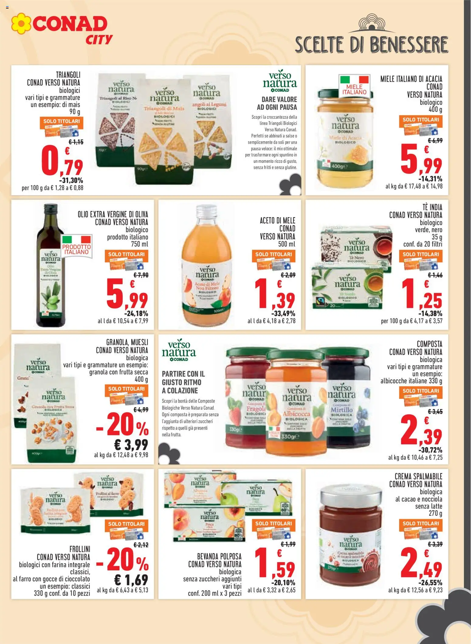 Volantino Conad del 21/10/2026 | Pagina: 13 | Prodotti: Frutta secca, Frutta, Cacao, Frollini
