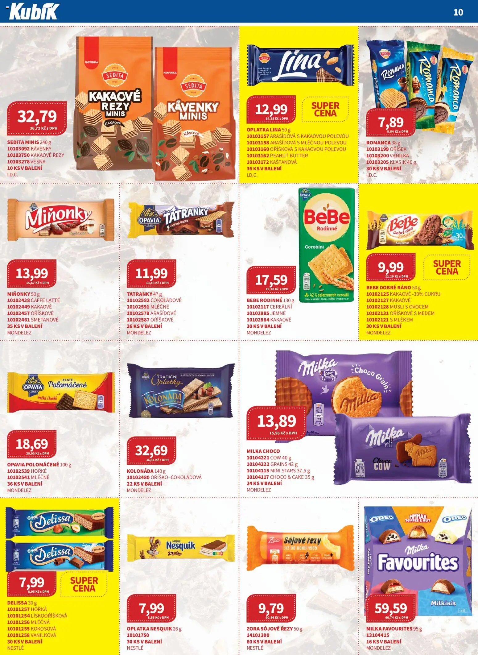 Kubík leták - Velkoobchod 08/2026 od 01.08.2026 | Strana: 10 | Produkty: Vitamíny, Oreo, Lina, Bebe