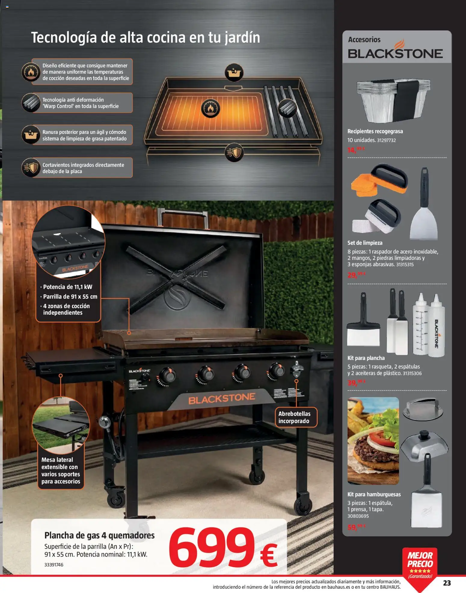 Bauhaus Barbacoas │ válido desde el 15.05.2026 | Página: 23 | Productos: Cocina, Parrilla, Plancha, Mesa