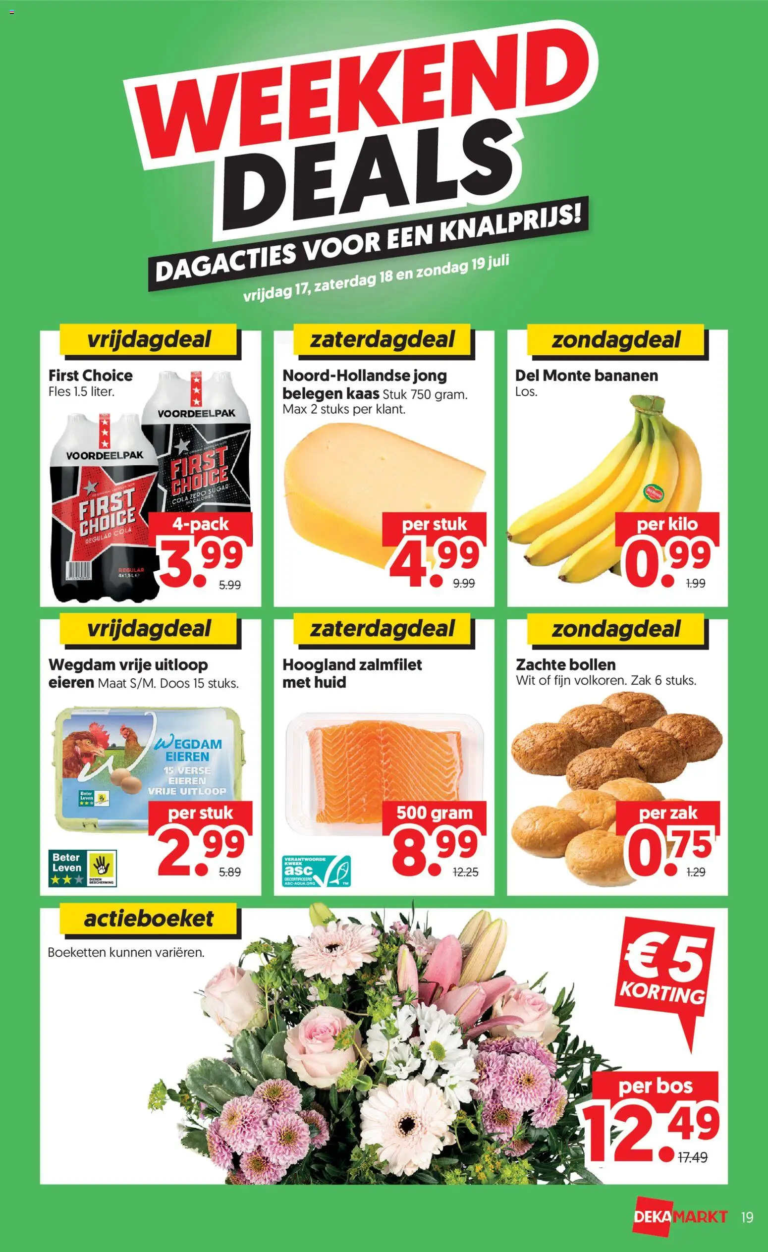 {H1} | Pagina: 19 | Producten: Kaas, Bananen, Fles, Zalmfilet