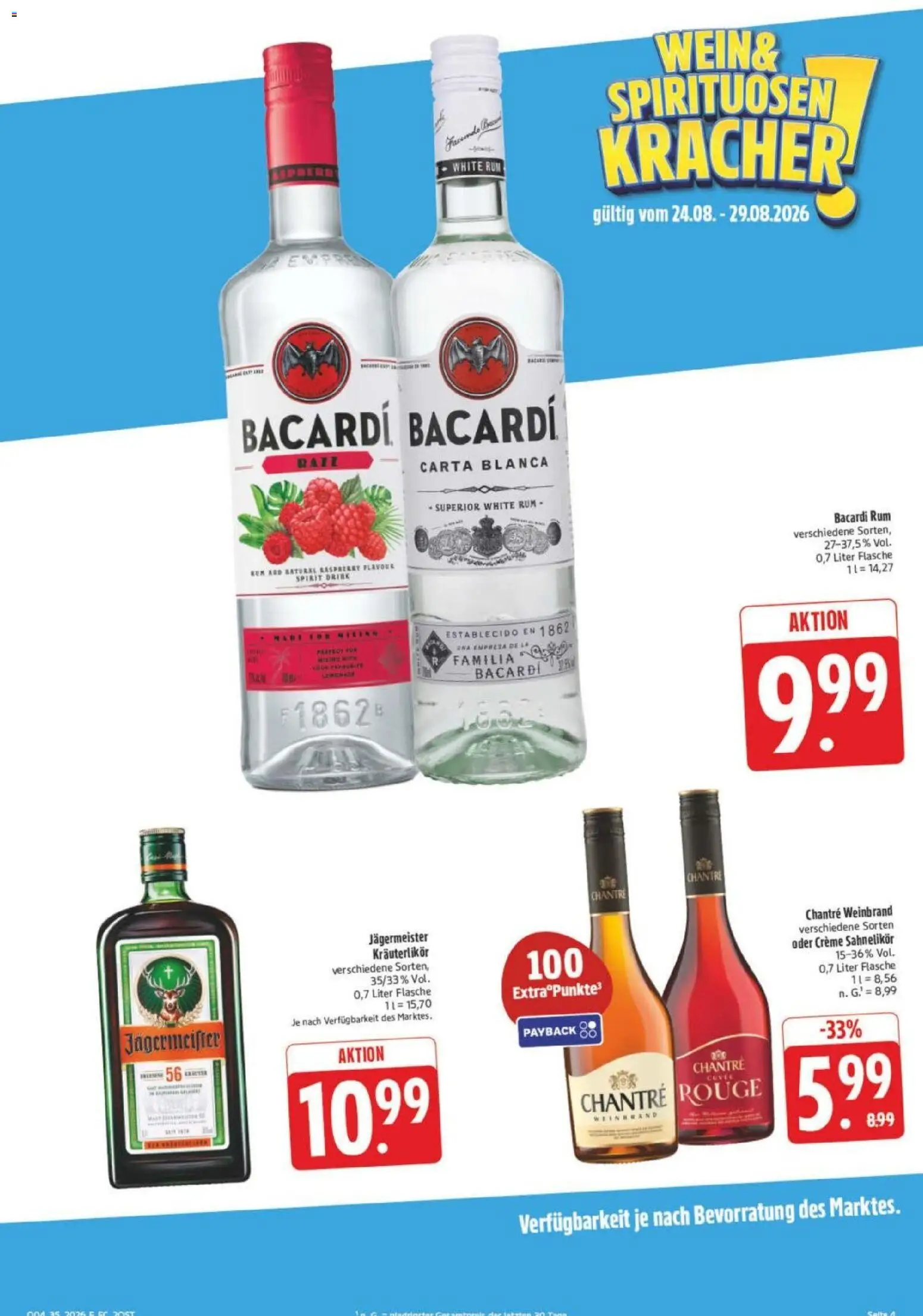 Edeka Prospekt Leipzig – gültig ab 23.08.2026 | Seite: 7 | Produkte: Bacardi, Rouge, Creme, Jägermeister