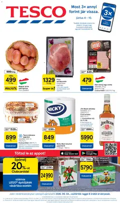 Tesco aktuális akciós újság - amely érvényes a következő dátumtól: 04.06.2026