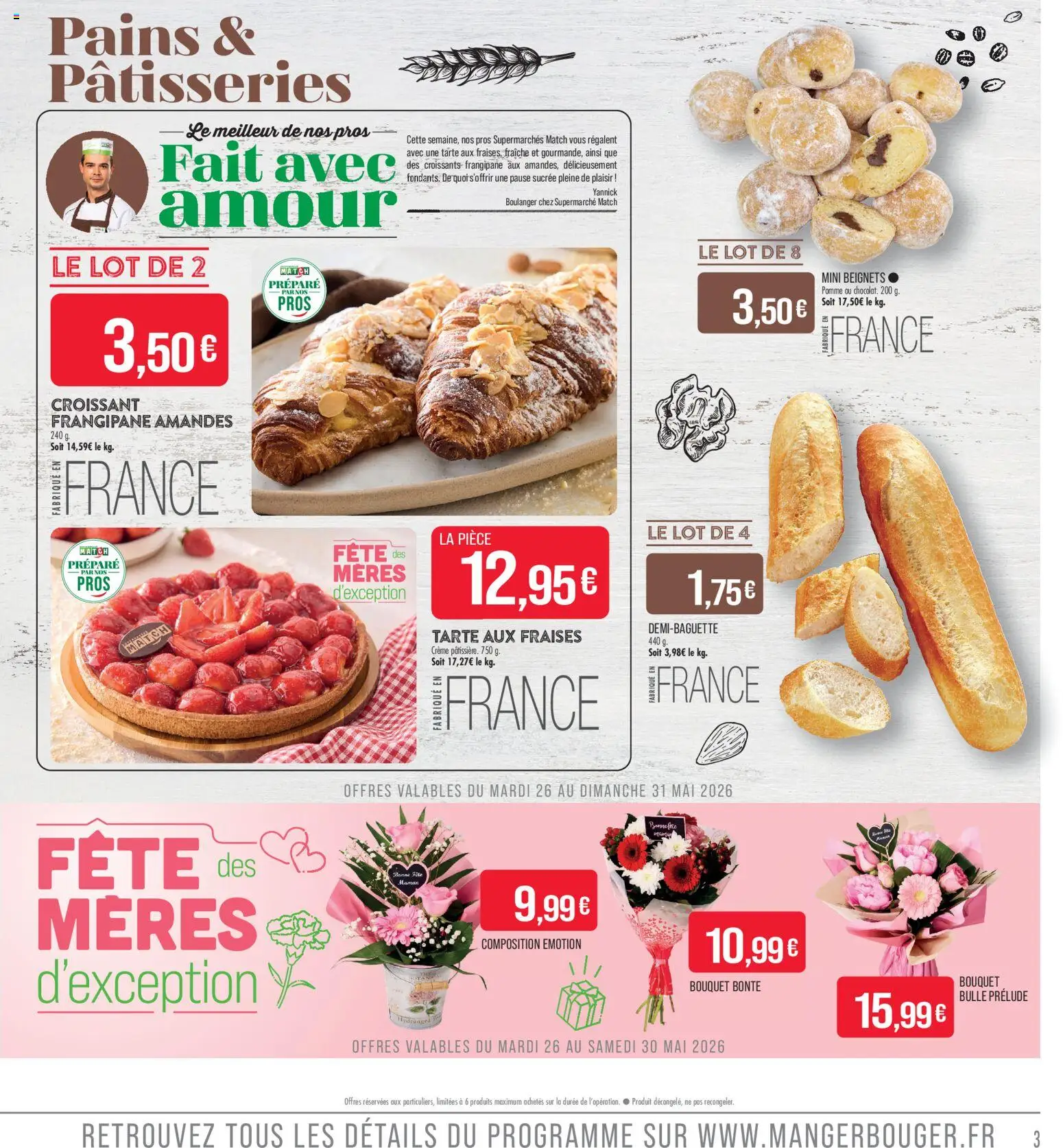 {H1} | Page: 3 | Produits: Pomme, Fraises, Crème, Amandes