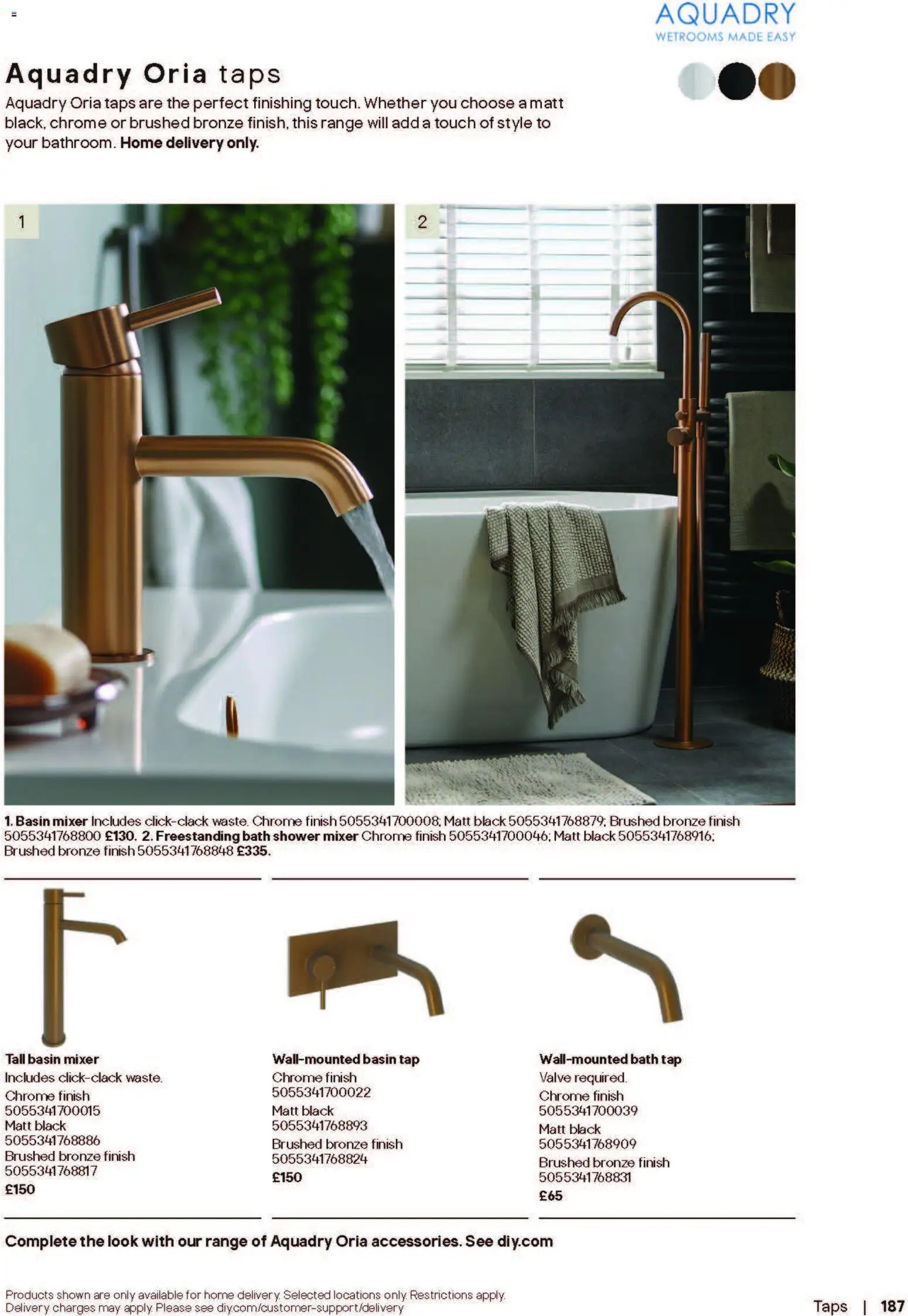 {H1} | Page: 187 | Products: Bath, Shower, Mixer