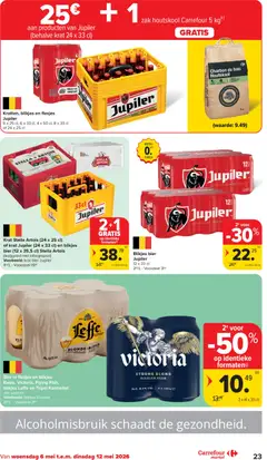 Carrefour market folder week 19 - Voorbeeld van een folder van Carrefour market, geldig van 06.05.2026 | Pagina: 23 | Producten: Bier, Zak