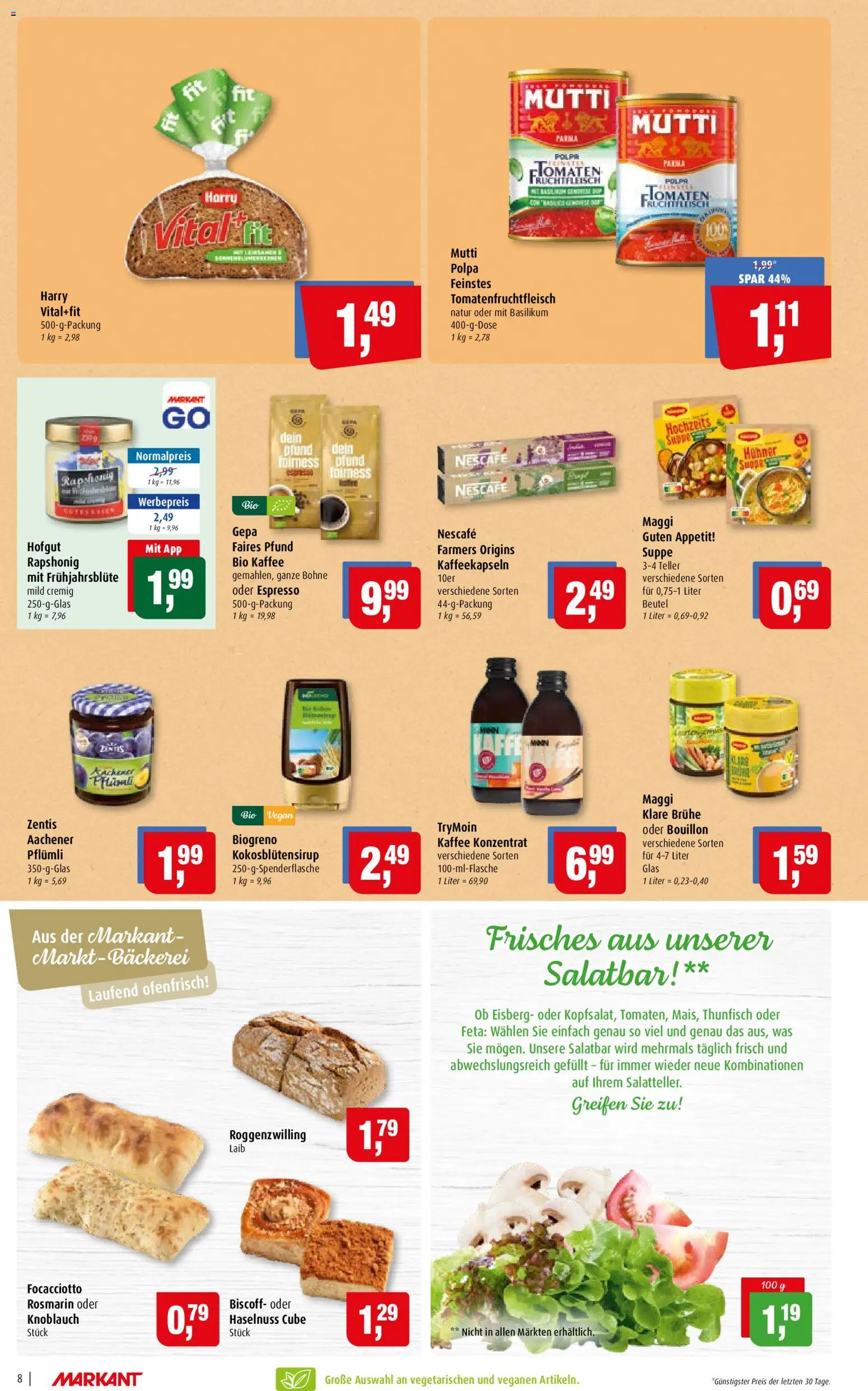 Markant Prospekt – gültig ab 10.08.2026 | Seite: 8 | Produkte: Nescafe, Feta, Kaffee, Knoblauch