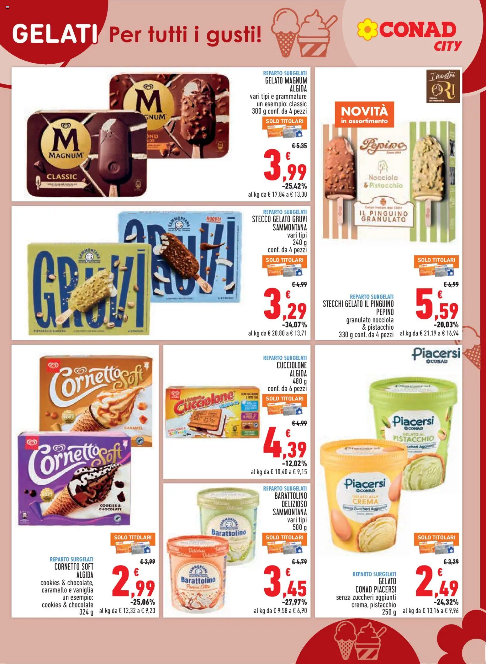 Volantino Conad del 02/07/2026 | Pagina: 11 | Prodotti: Crema, Cornetto, Gelato