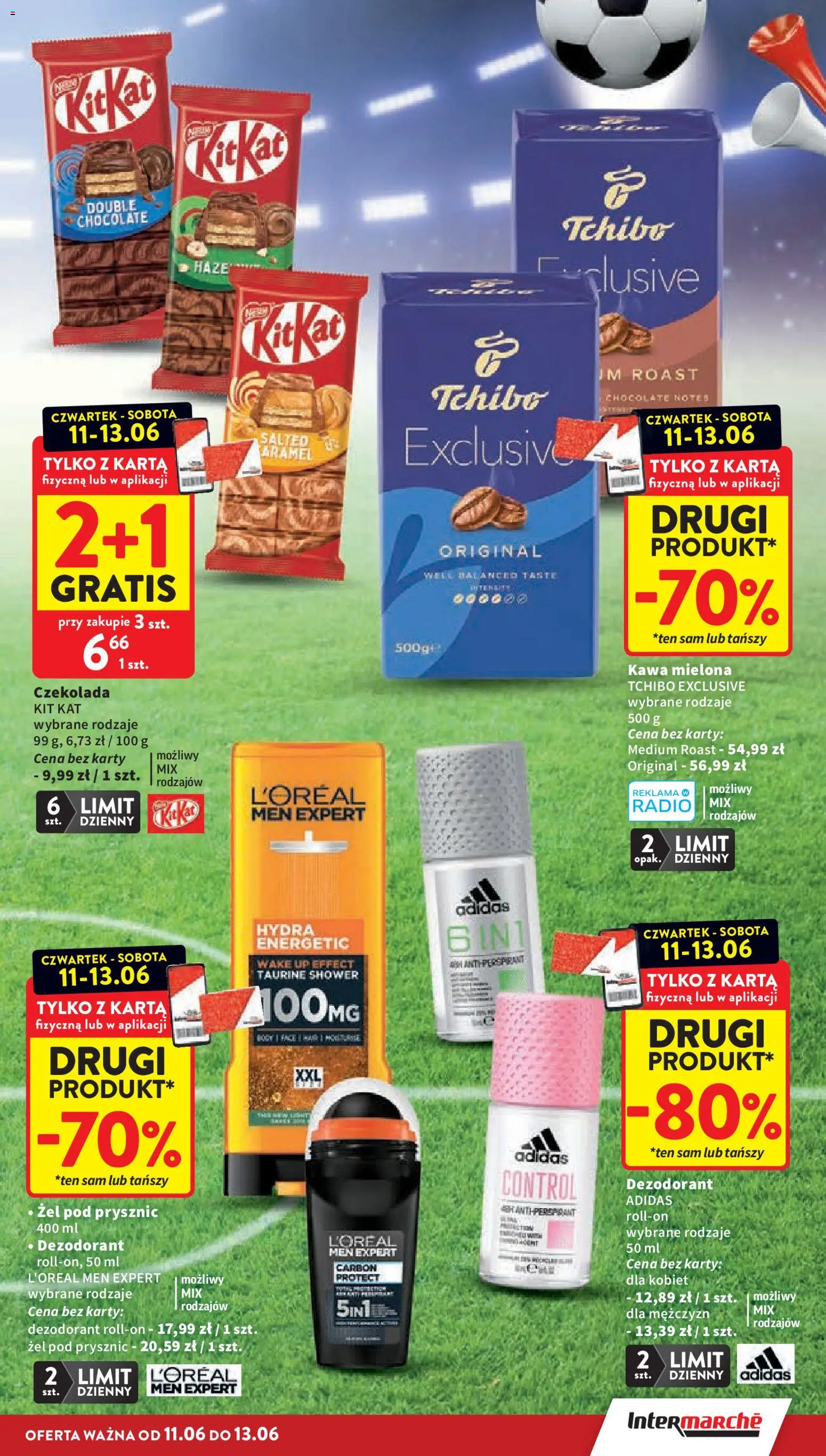 Intermarche gazetka od 11.06.2026 | Strona: 3 | Produkty: Karta, Radio, Żel pod prysznic, Dezodorant