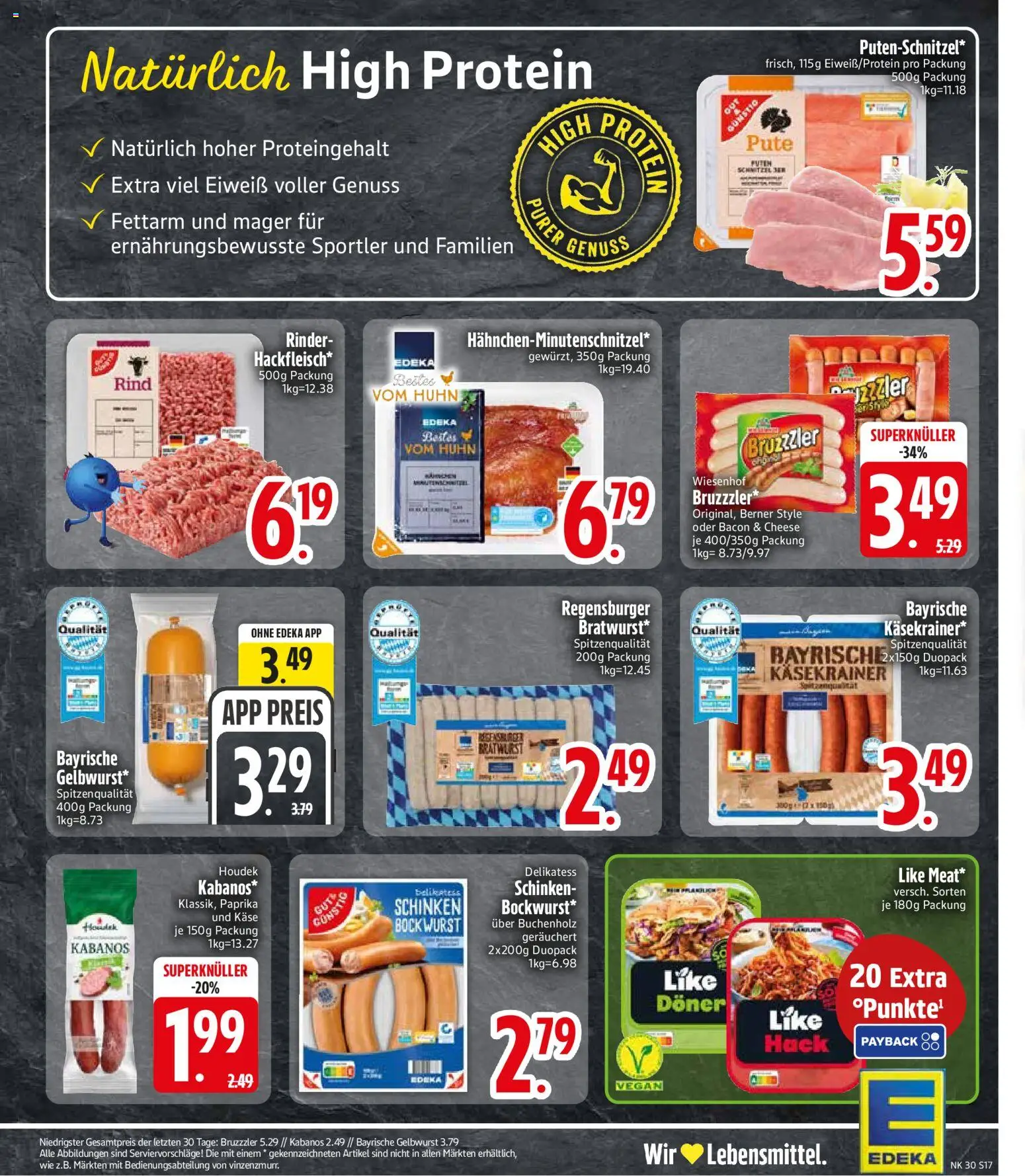 {H1} | Pagina: 19 | Producten: Bacon, Kész piskótalap