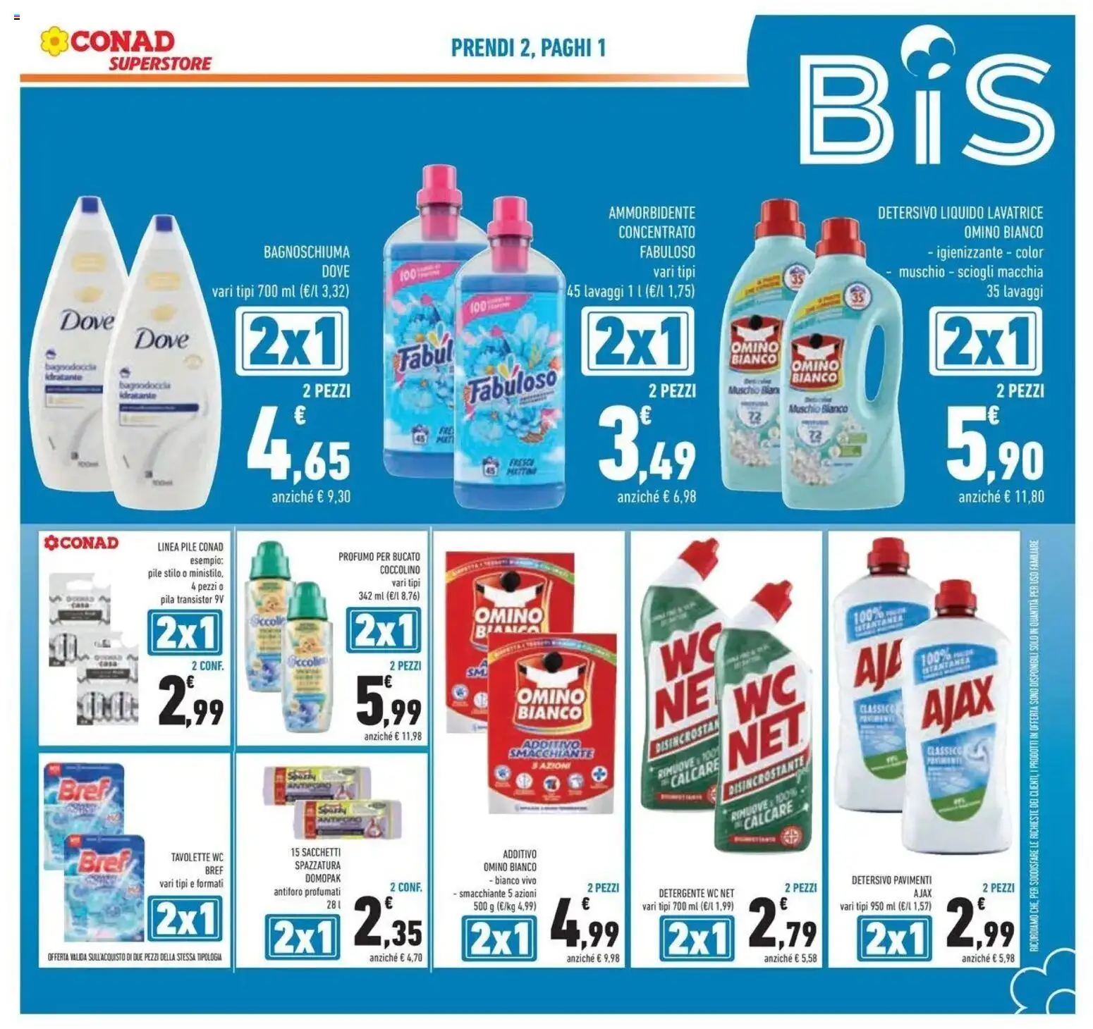Volantino Conad del 07/10/2026 | Pagina: 17 | Prodotti: Pile, Bagnoschiuma, Ammorbidente, Profumo