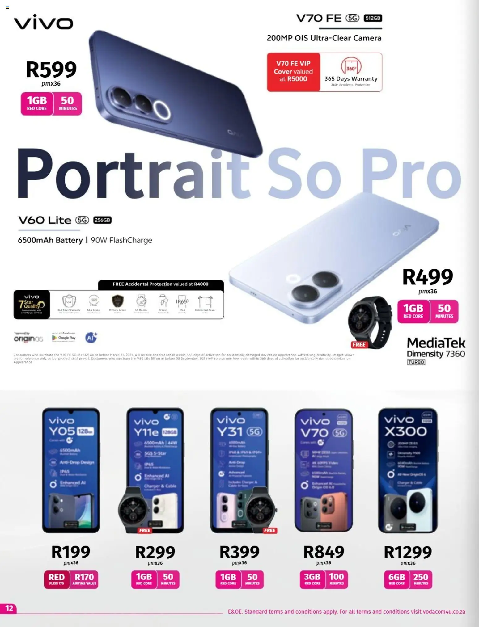 New Vodacom catalogue – valid from 07/08/2026 | Page: 12 | Products: Cover, Camera, Battery, Charger