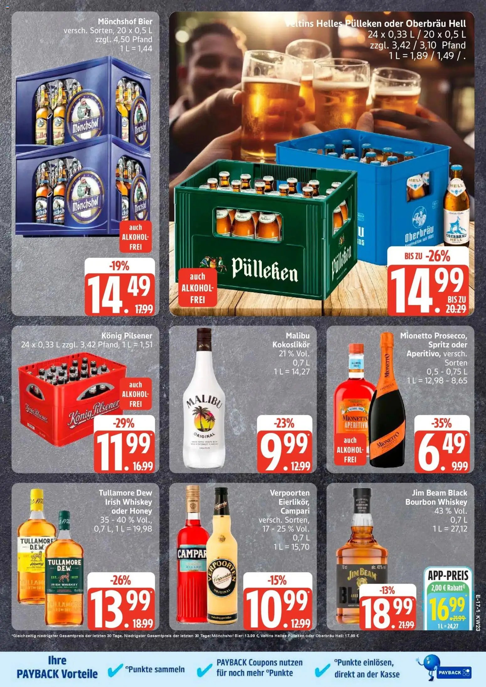 Marktkauf Prospekt Heide – gültig ab 01.06.2026 | Seite: 17 | Produkte: Monchshof, Konig pilsener, Prosecco, Bourbon