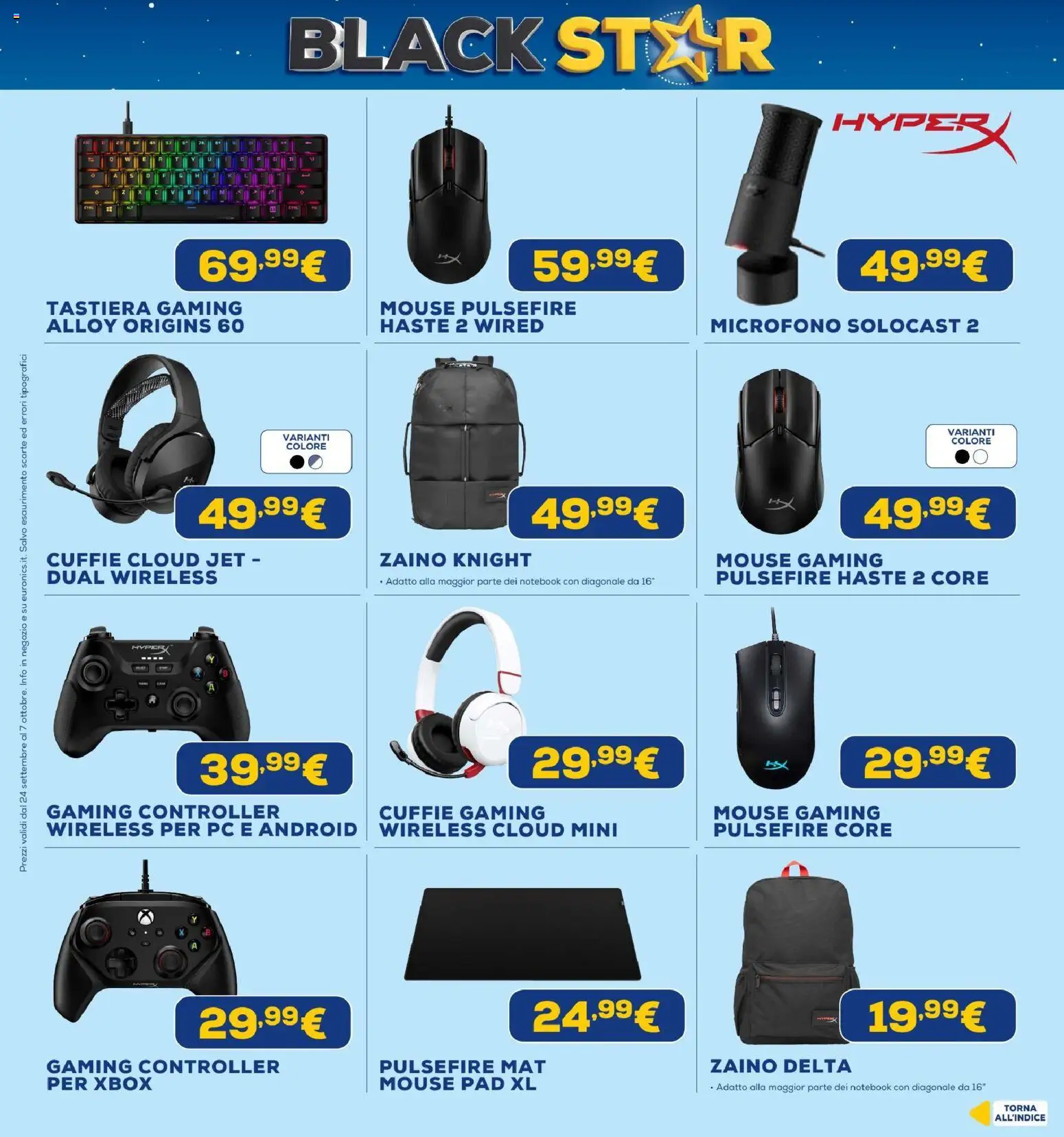 Volantino Euronics del 24/09/2026 | Pagina: 43 | Prodotti: PC, Tastiera, Cuffie, Microfono