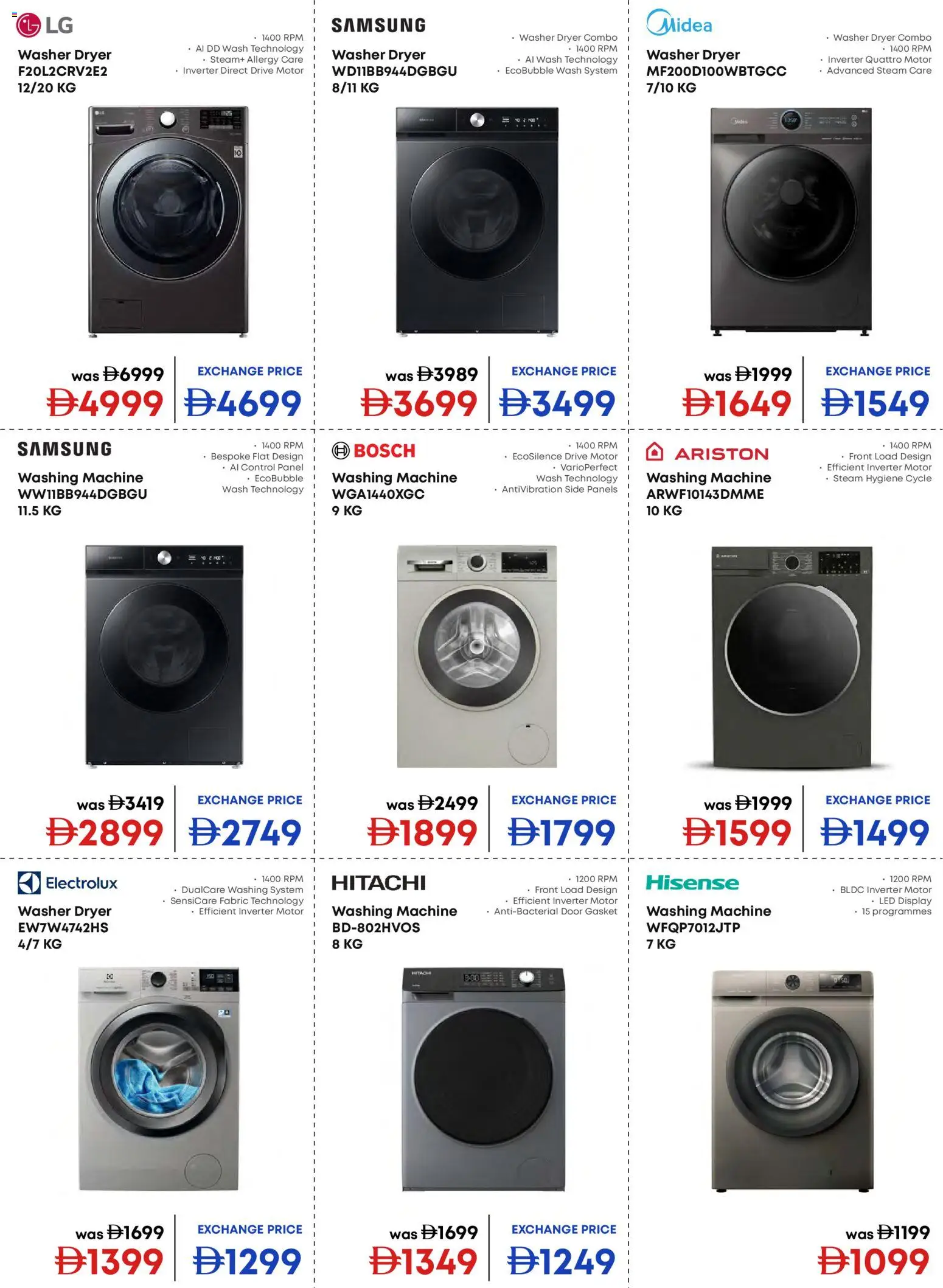 {H1} | Page: 20 | Products: Washing machine, Dryer