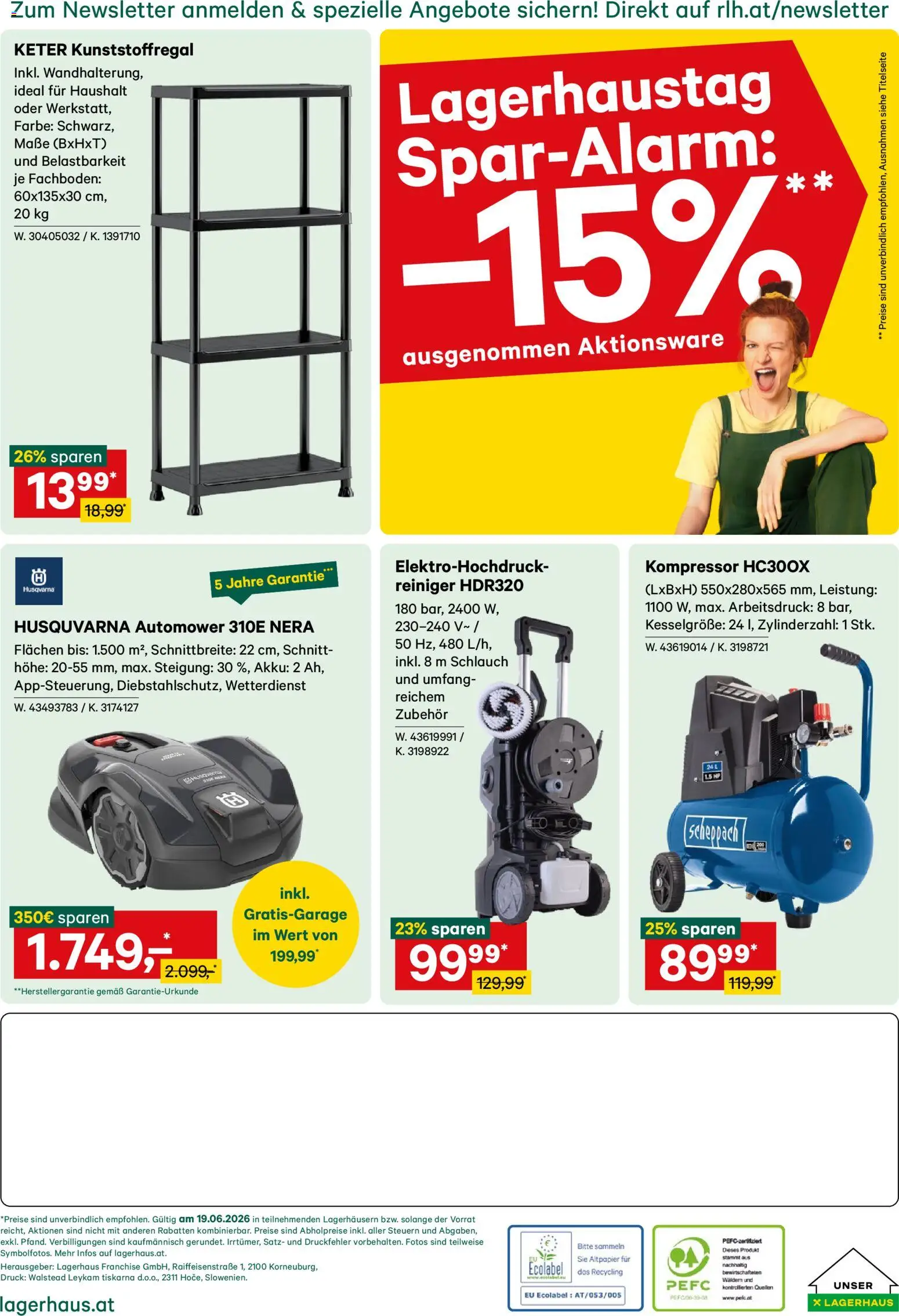 Lagerhaus Spar Alarm -15% auch Online gültig ab 19.06.2026 | Seite: 4