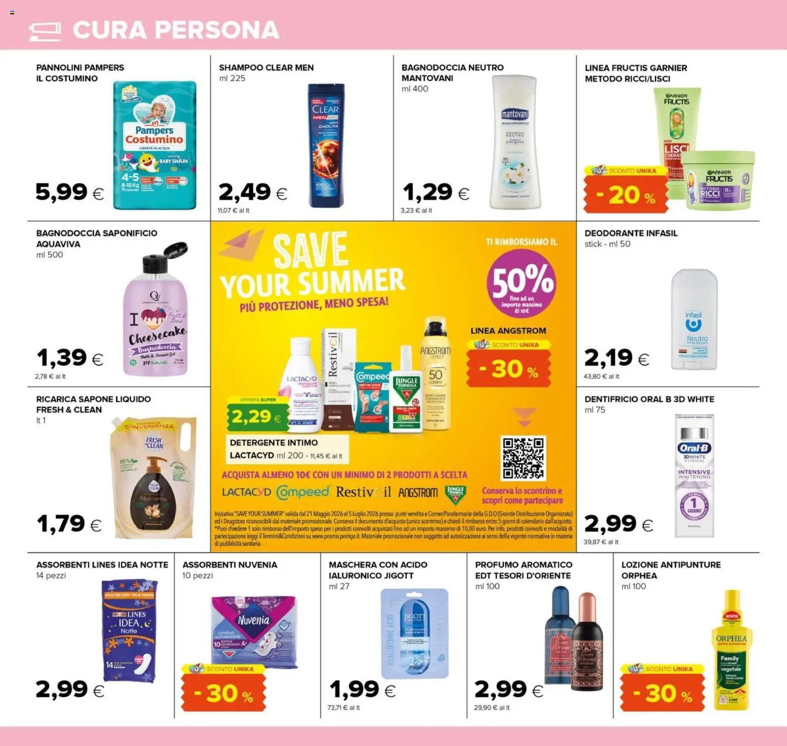 Volantino Oasi del 18.06.2026 | Pagina: 26 | Prodotti: Pannolini, Sapone, Intimo, Pampers