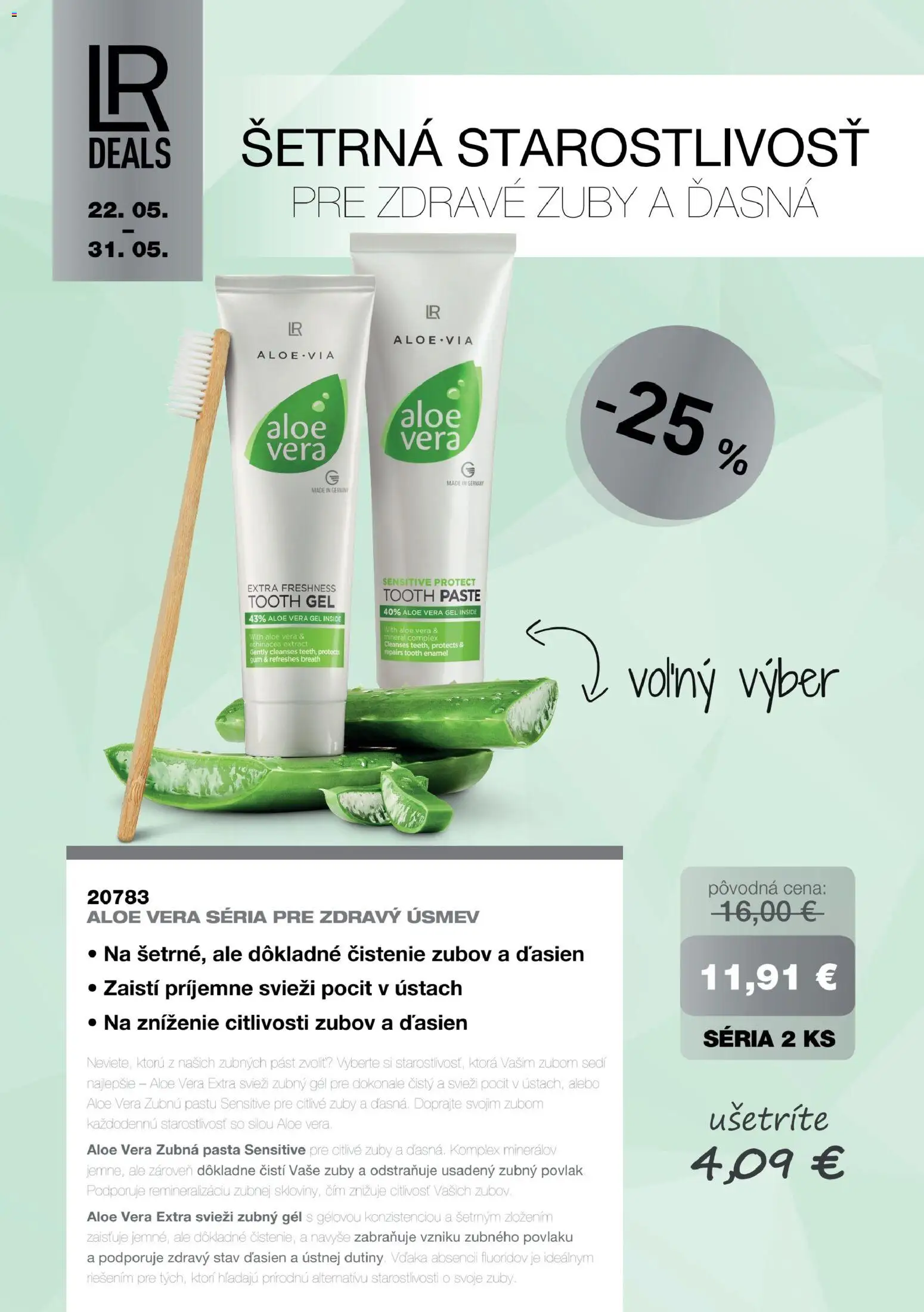 Nové LR akcie – leták je platný od 22.05.2026 | Strana: 4 | Produkty: Zubná pasta