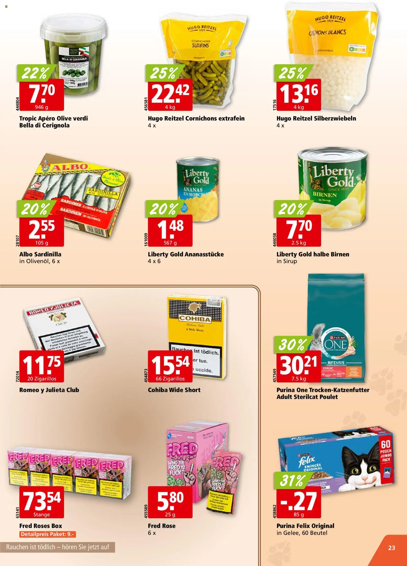 Aligro aktionen Chavannes, Matran, Genf, Sitten – gültig ab 05.10.2026 | Seite: 23 | Produkte: Box, Sirup, Ananas, Birnen