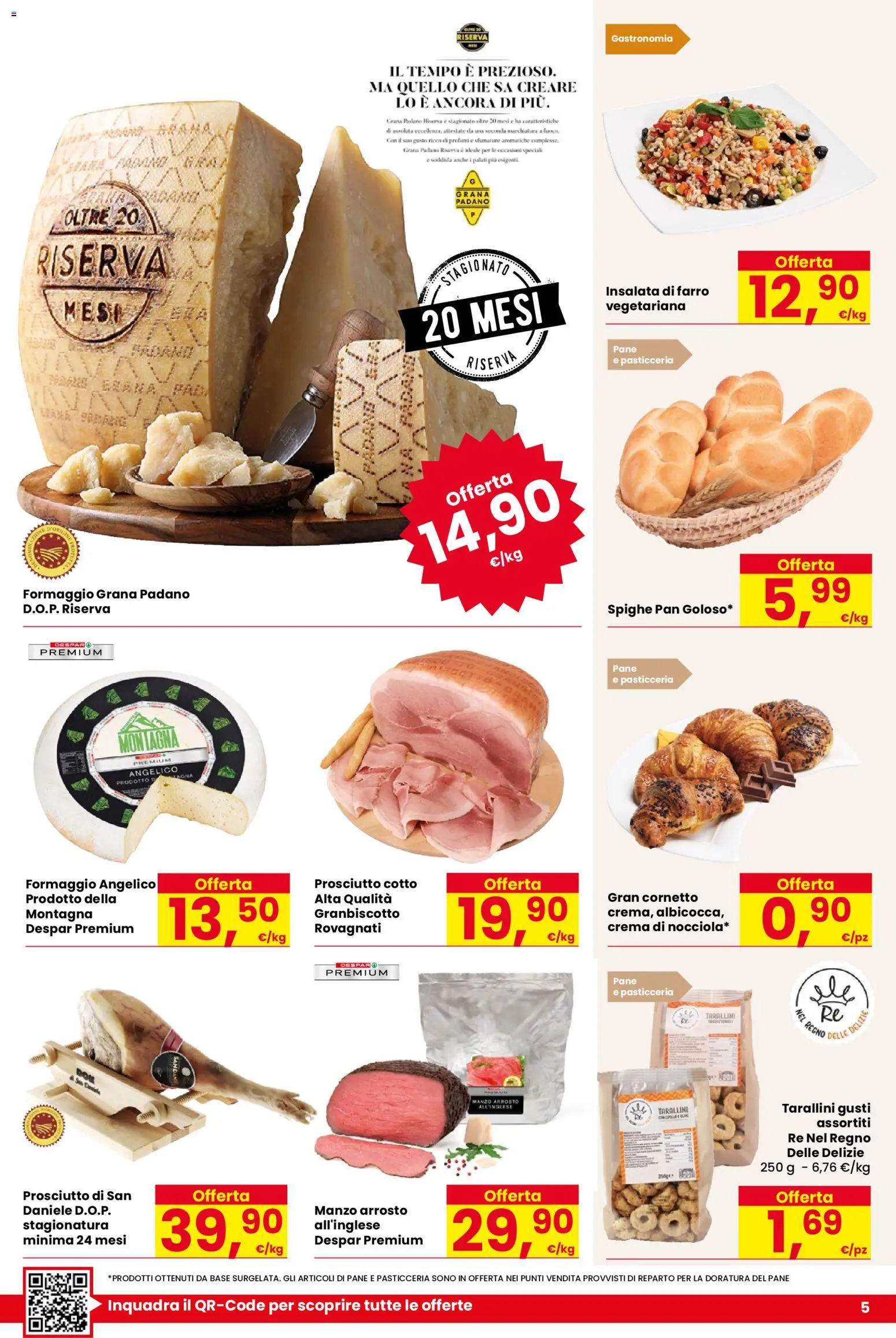 Volantino Despar del 23/07/2026 | Pagina: 5 | Prodotti: Arrosto, Prosciutto Cotto, Pane, Manzo