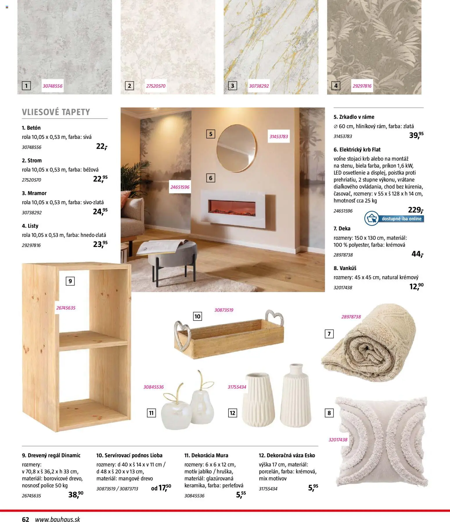 Nové Bauhaus akcie – leták je platný od 03.08.2026 | Strana: 62 | Produkty: Regál, Led osvetlenie, Osvetlenie, Vankúš