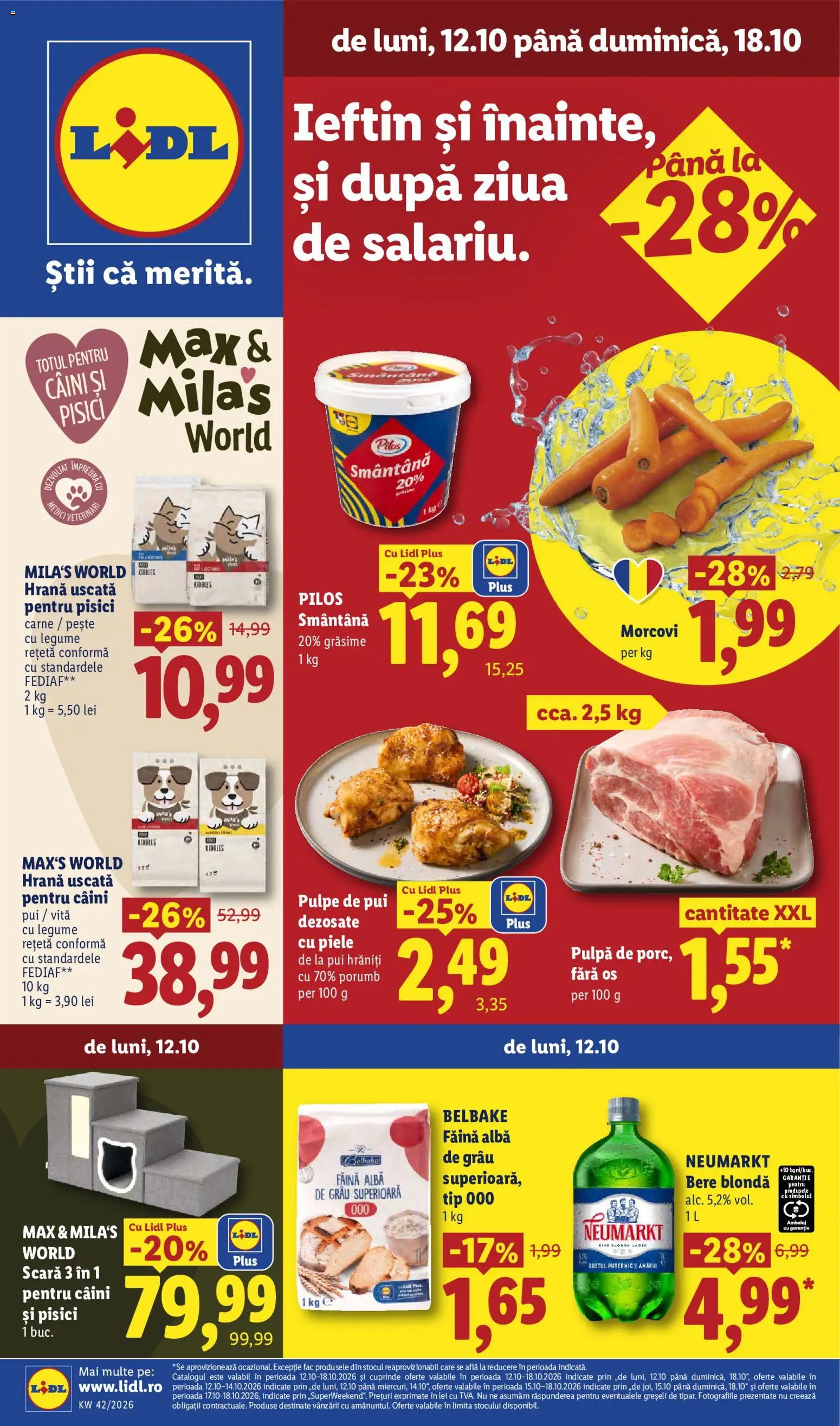 Noul catalog Lidl – valabil de la 12.10.2026 | Pagină: 1 | Produse: Pilos, Porumb, Legume, Plus