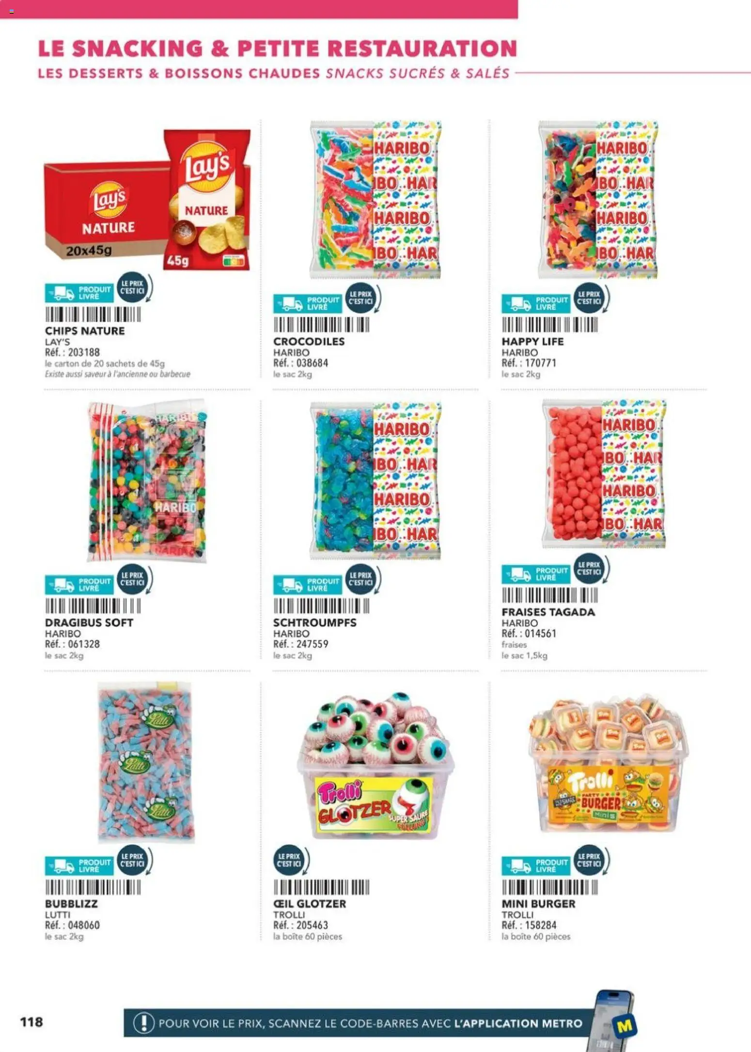 {H1} | Page: 118 | Produits: Sac, Fraises, Livre, Chips
