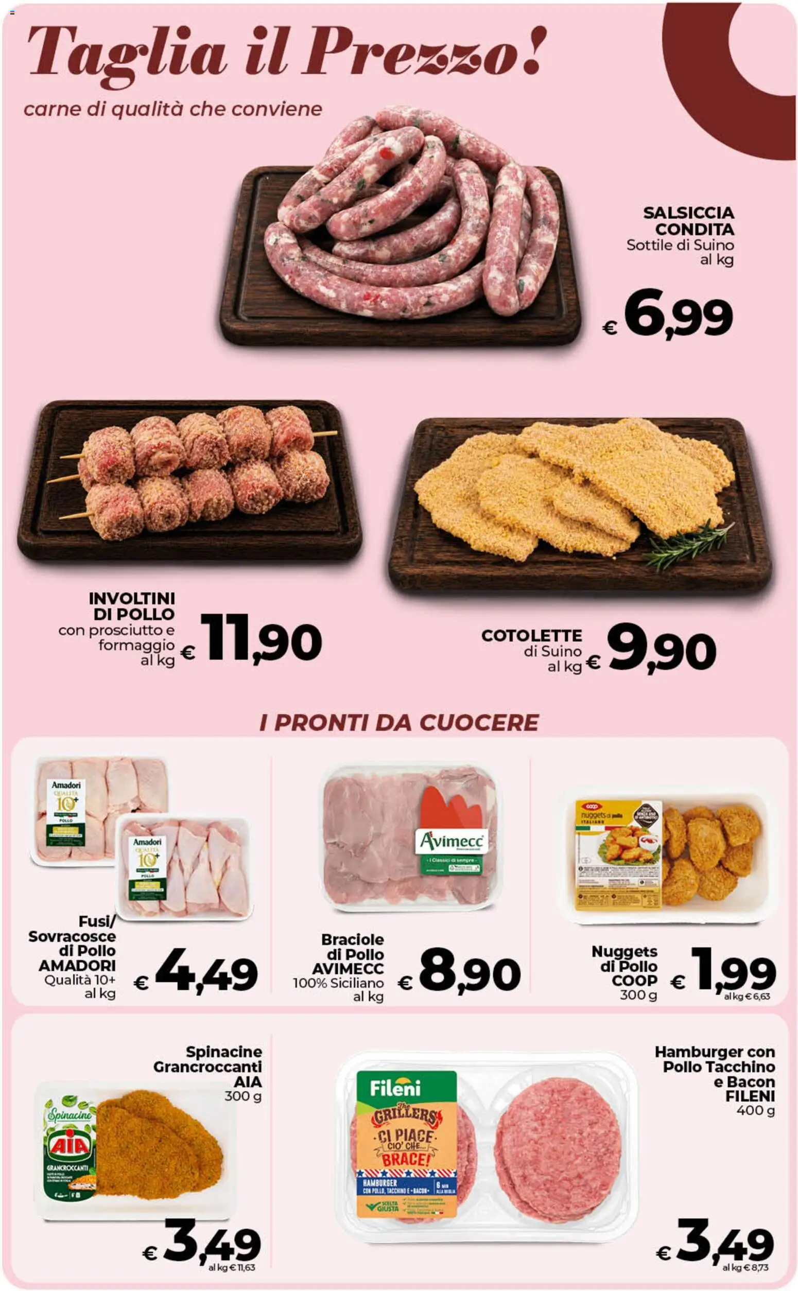Volantino COOP del 21/08/2026 | Pagina: 19 | Prodotti: Suino, Tacchino, Prosciutto, Hamburger