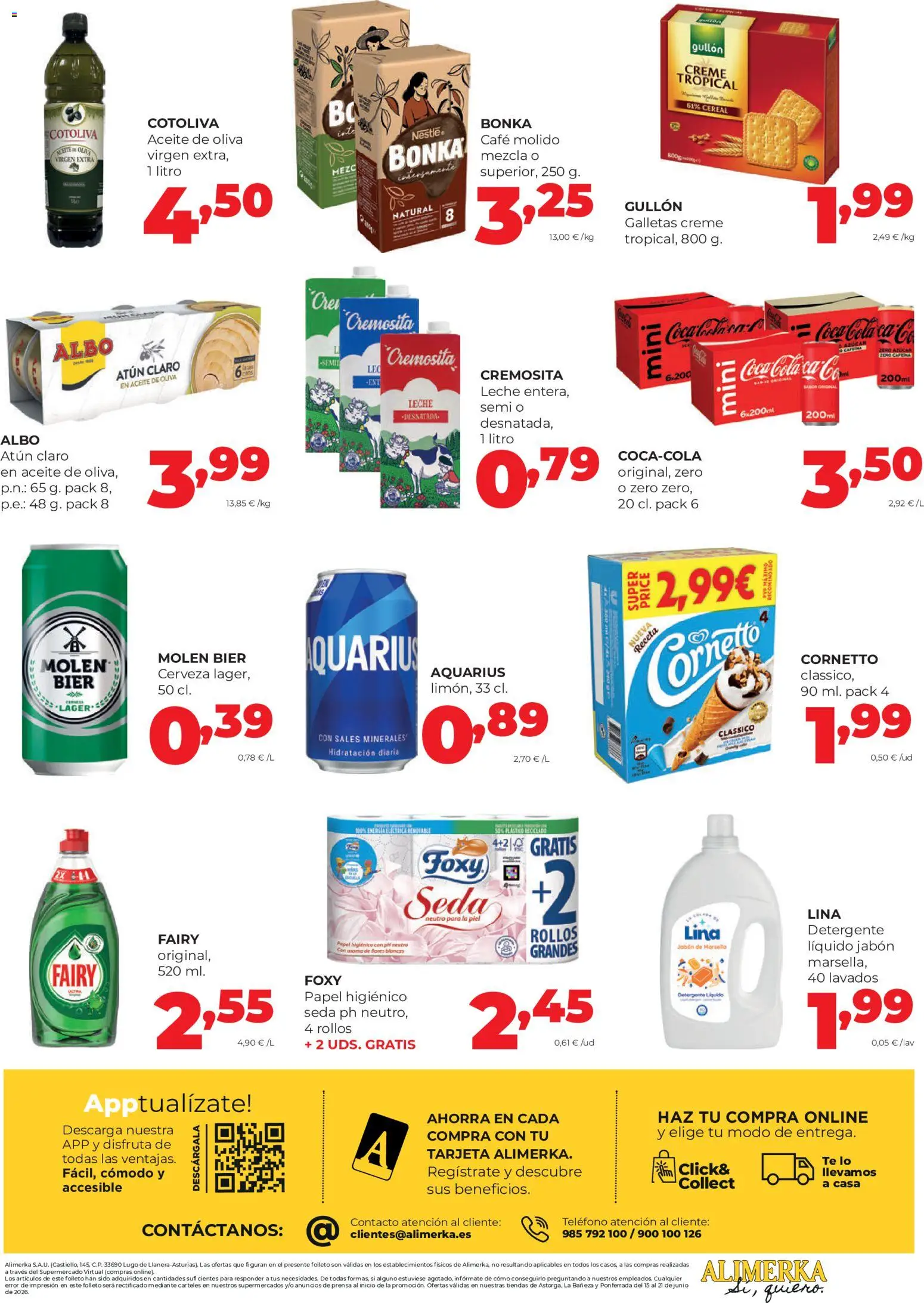 Alimerka Astorga, Ponferrada, La Bañeza │ válido desde el 15.06.2026 | Página: 2 | Productos: Papel higienico, Galletas, Prensa, Atún claro
