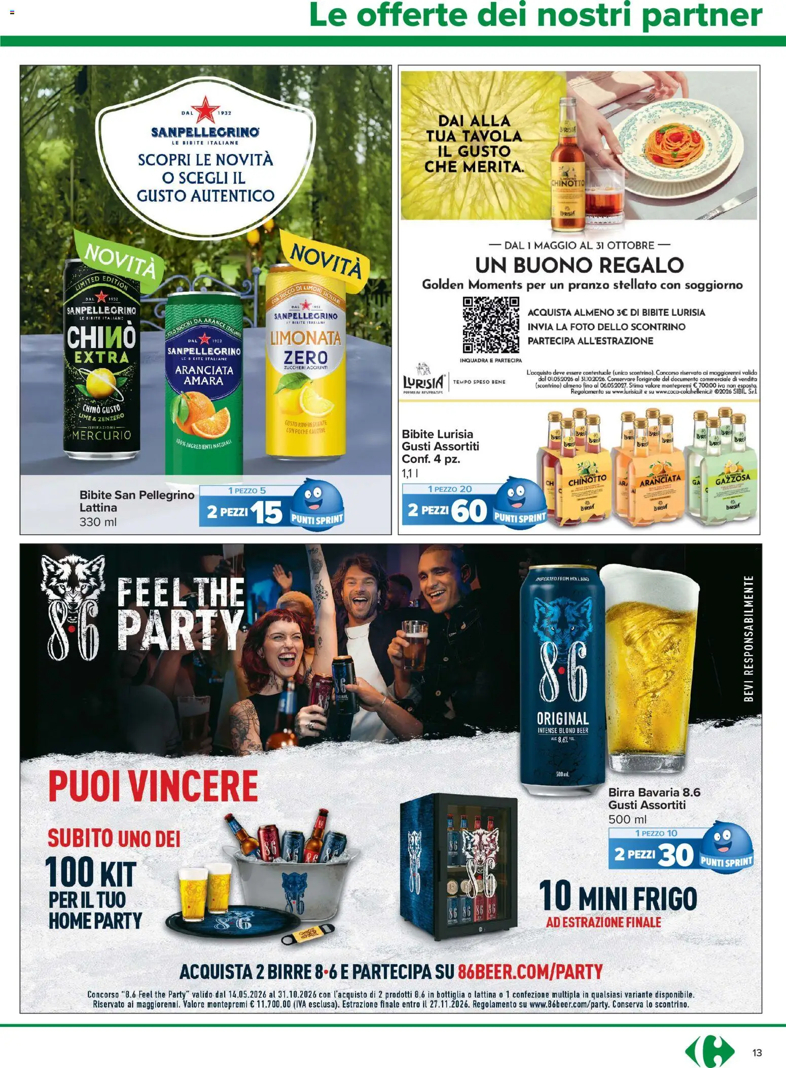 Volantino Carrefour del 02/07/2026 | Pagina: 13 | Prodotti: Succo, Arance, Limonata, Bottiglia