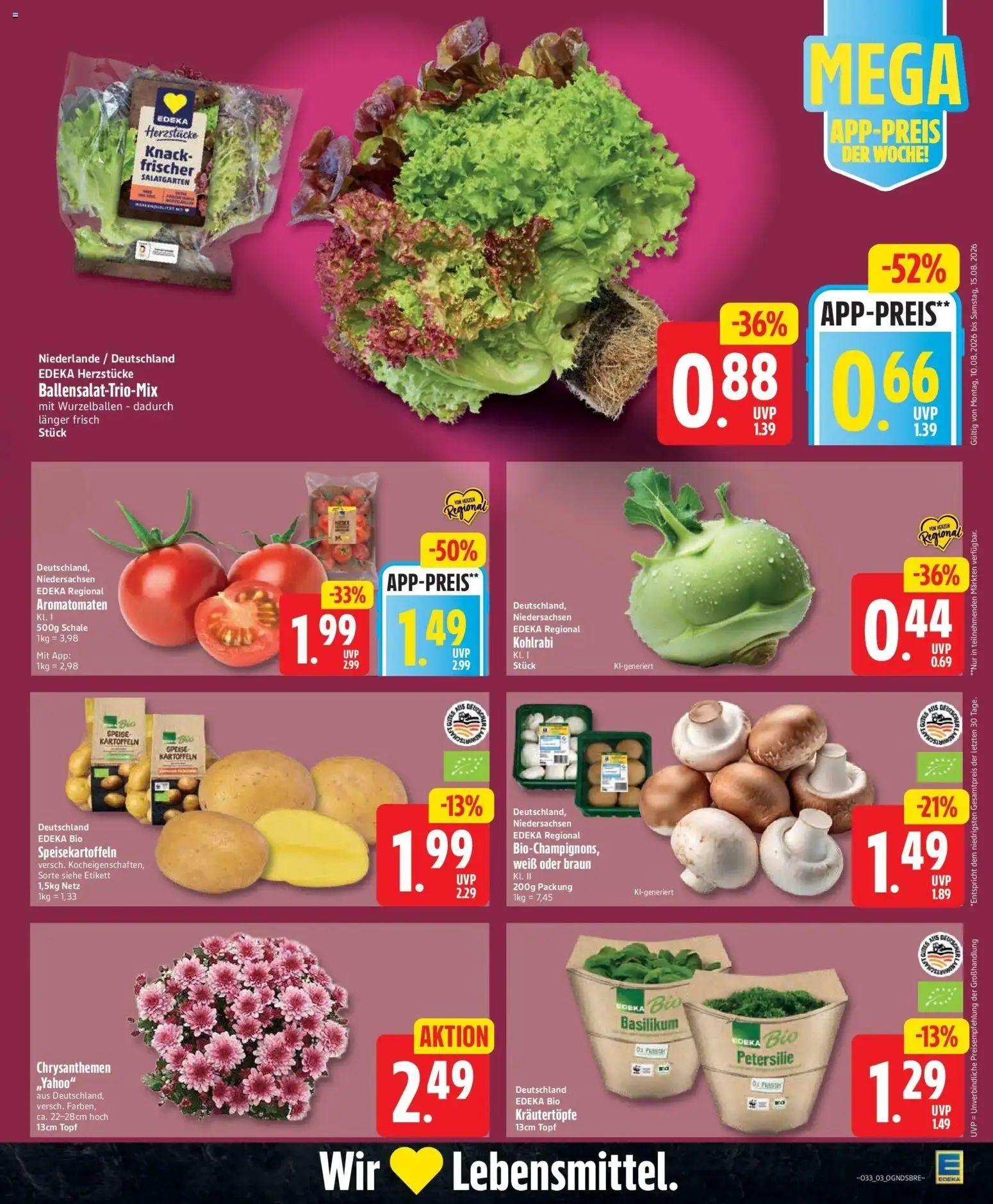 Edeka - Jubiläumshandzettel Schomacker – gültig ab 10.08.2026 | Seite: 5 | Produkte: Kohlrabi, Kartoffeln, Petersilie