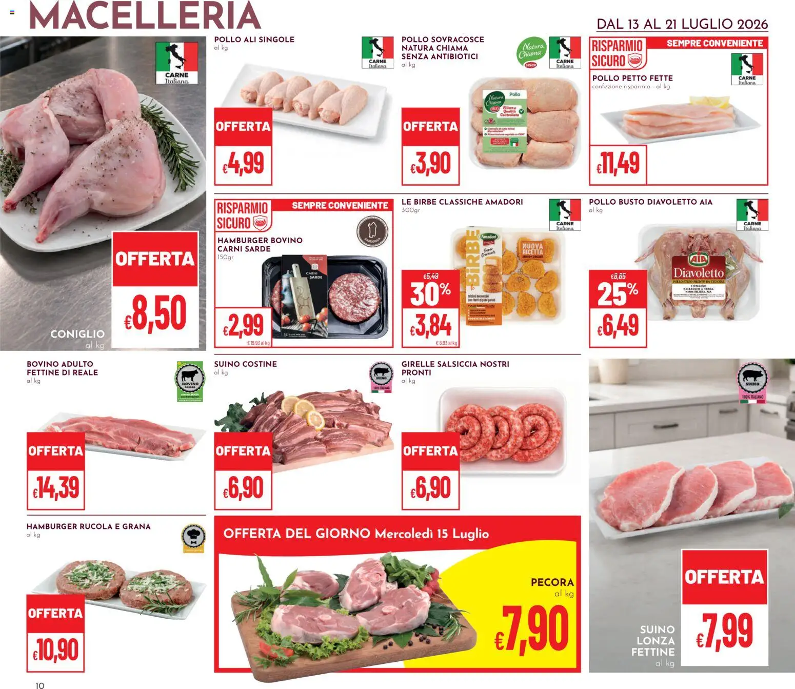 Volantino Pan del 13/07/2026 | Pagina: 10 | Prodotti: Bovino, Carne, Hamburger, Terra