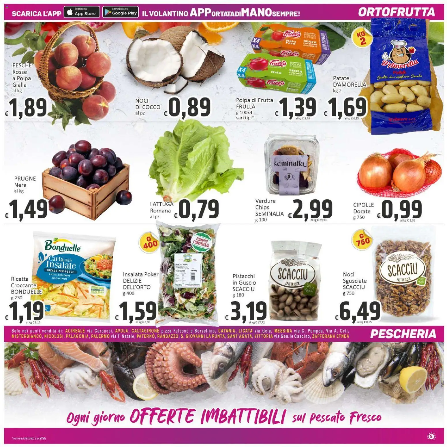 Volantino Paghi Poco del 10/07/2026 | Pagina: 5 | Prodotti: Verdure, Carote, Pera, Cocco